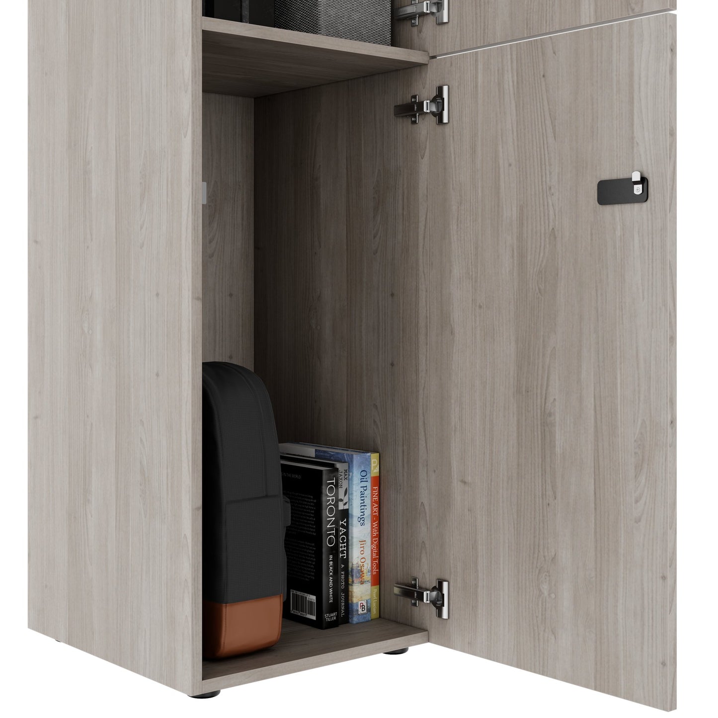 Armoire CHOICE | 450 x 1370 mm, 2 ou 3 casiers, chêne nord gris