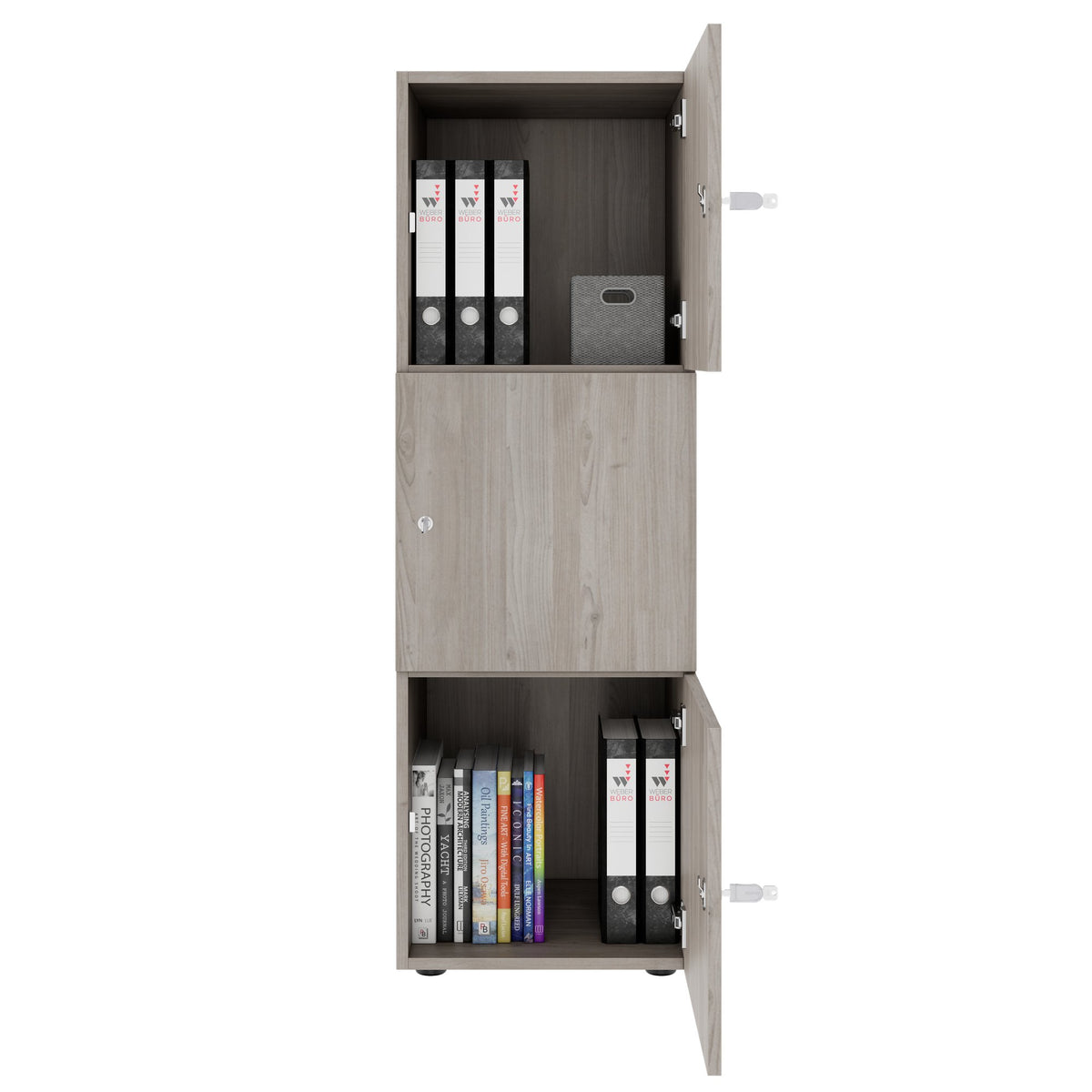 Armoire CHOICE | 450 x 1370 mm, 2 ou 3 casiers, chêne nord gris - 2 Lightbox Main Image