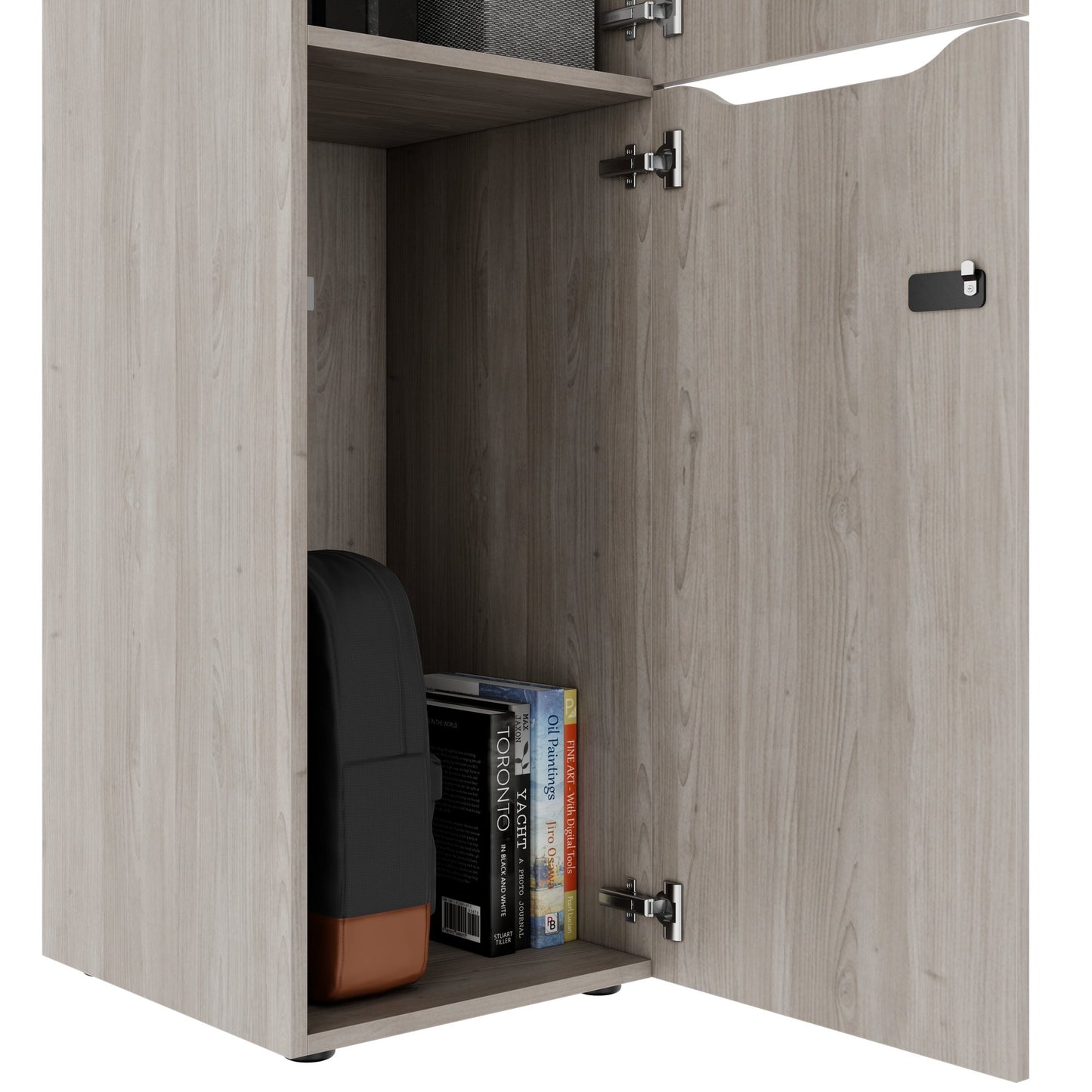Armoire CHOICE | 450 x 1370 mm, 2 ou 3 casiers, chêne nord gris