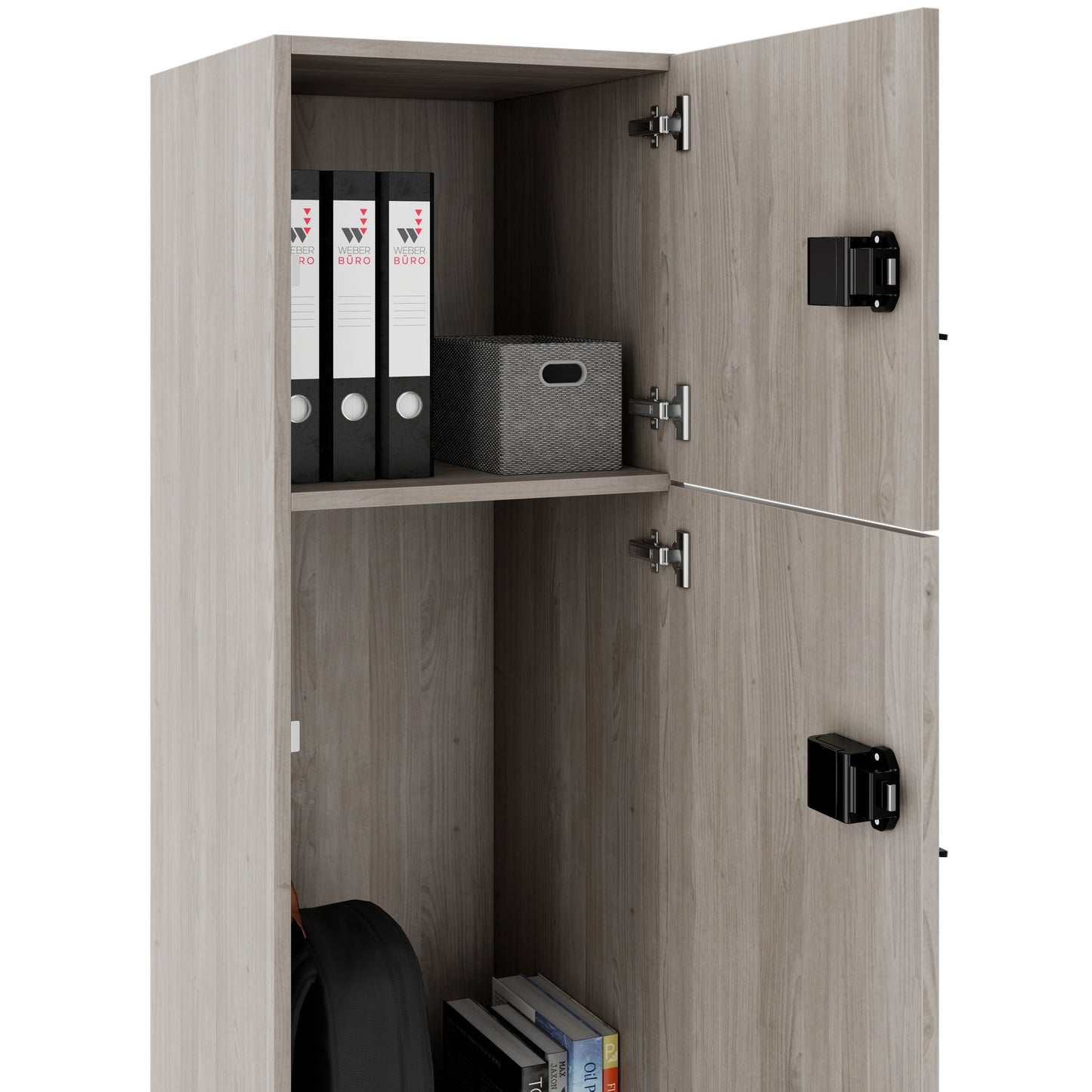 Armoire CHOICE | 450 x 1370 mm, 2 ou 3 casiers, chêne nord gris