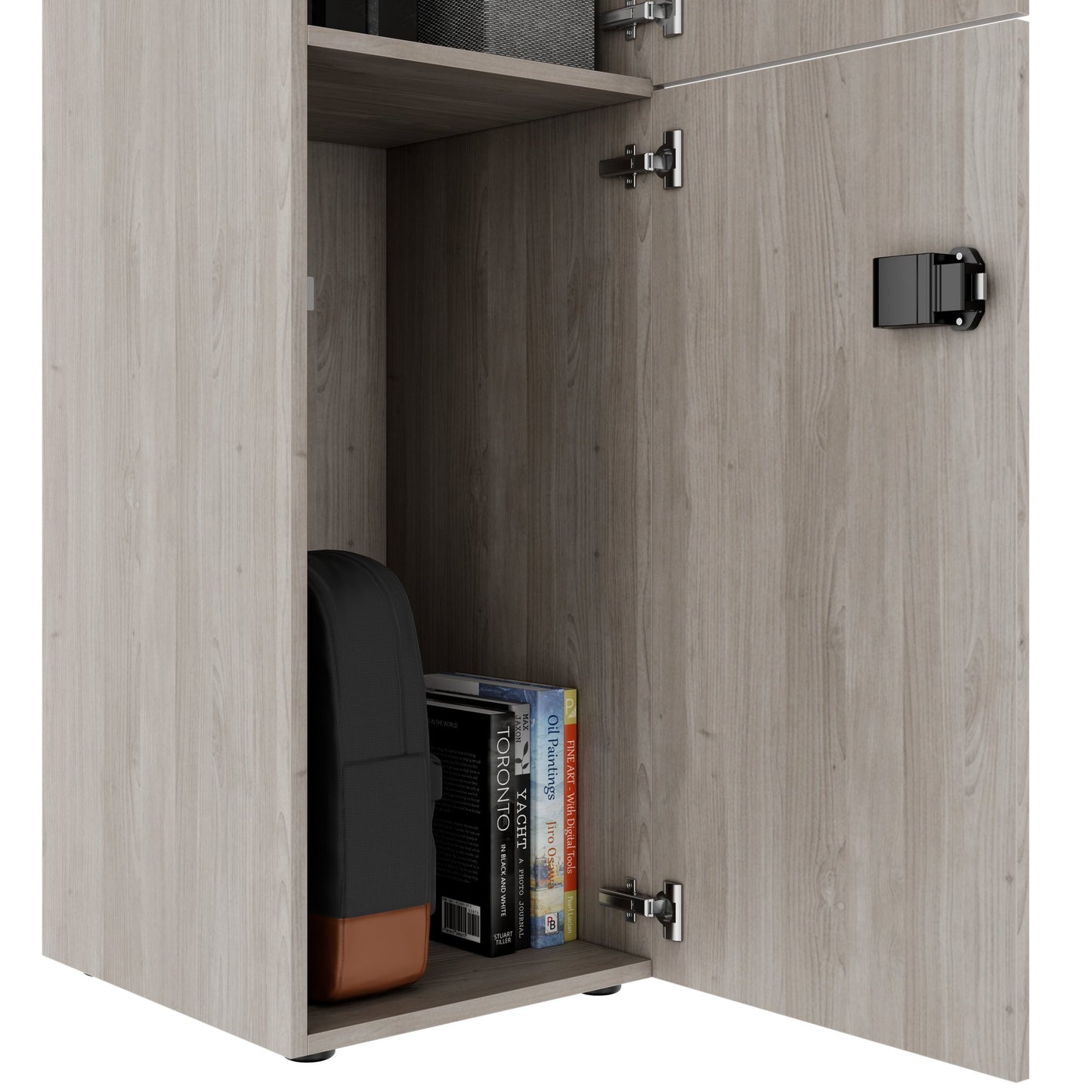 Armoire CHOICE | 450 x 1370 mm, 2 ou 3 casiers, chêne nord gris