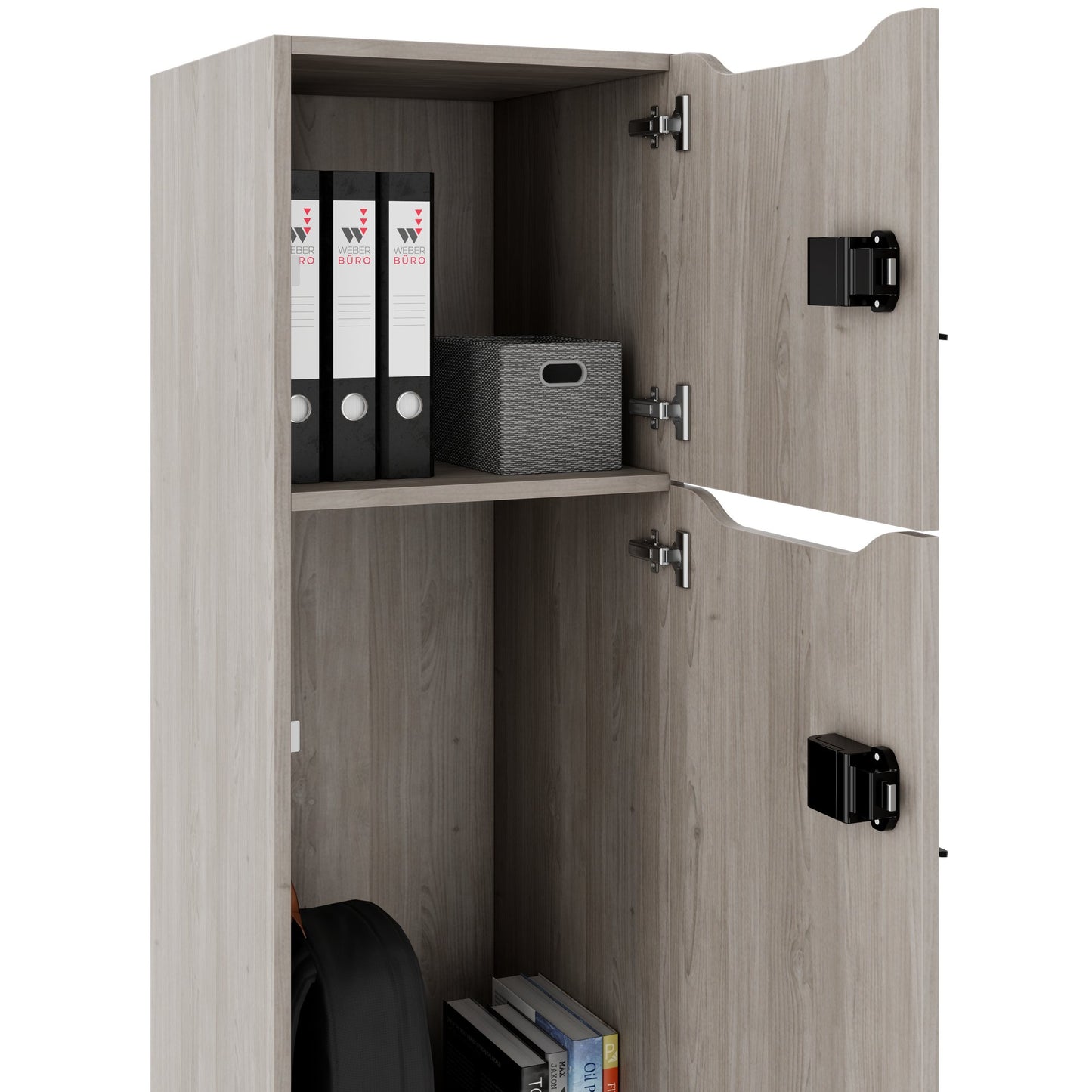 Armoire CHOICE | 450 x 1370 mm, 2 ou 3 casiers, chêne nord gris