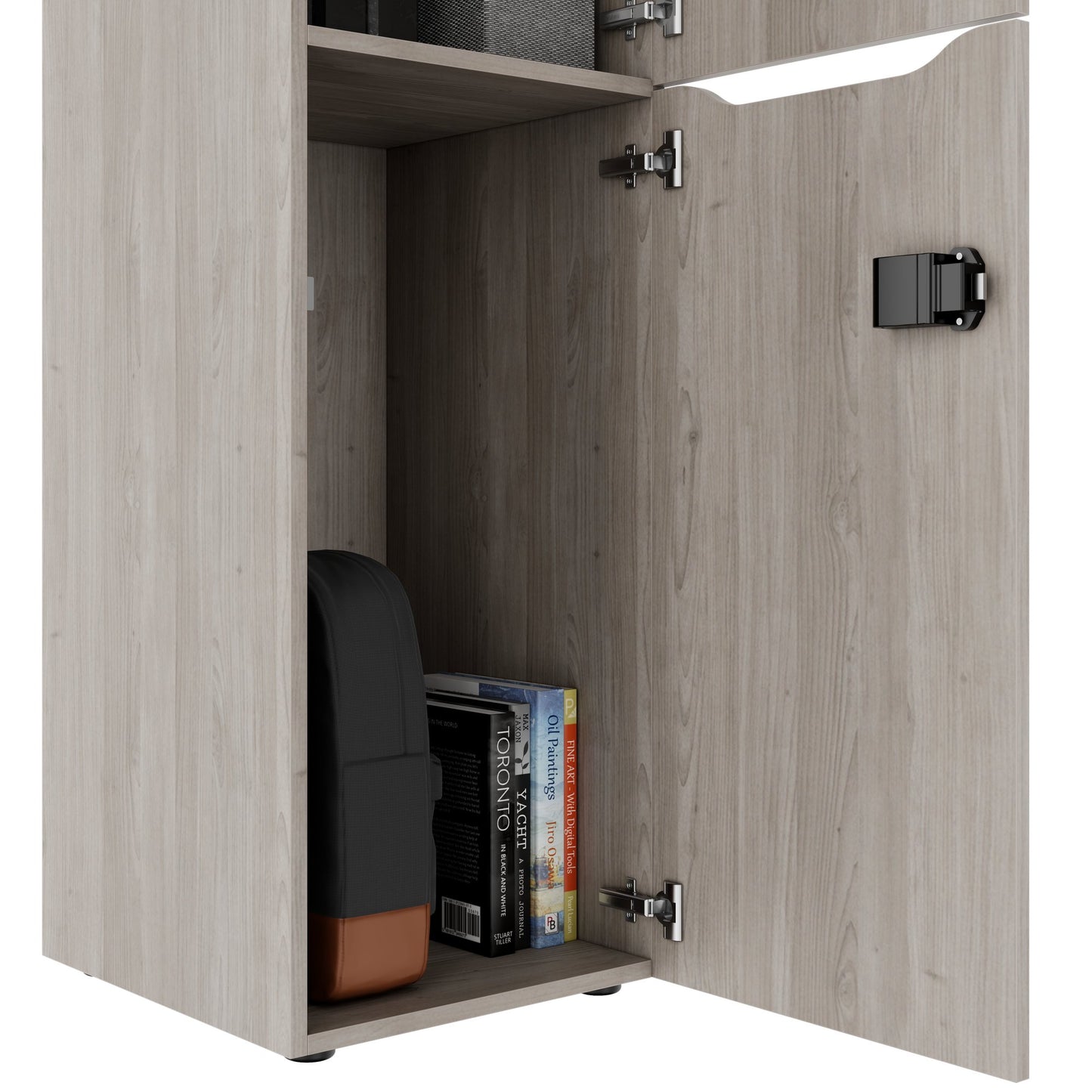 Armoire CHOICE | 450 x 1370 mm, 2 ou 3 casiers, chêne nord gris