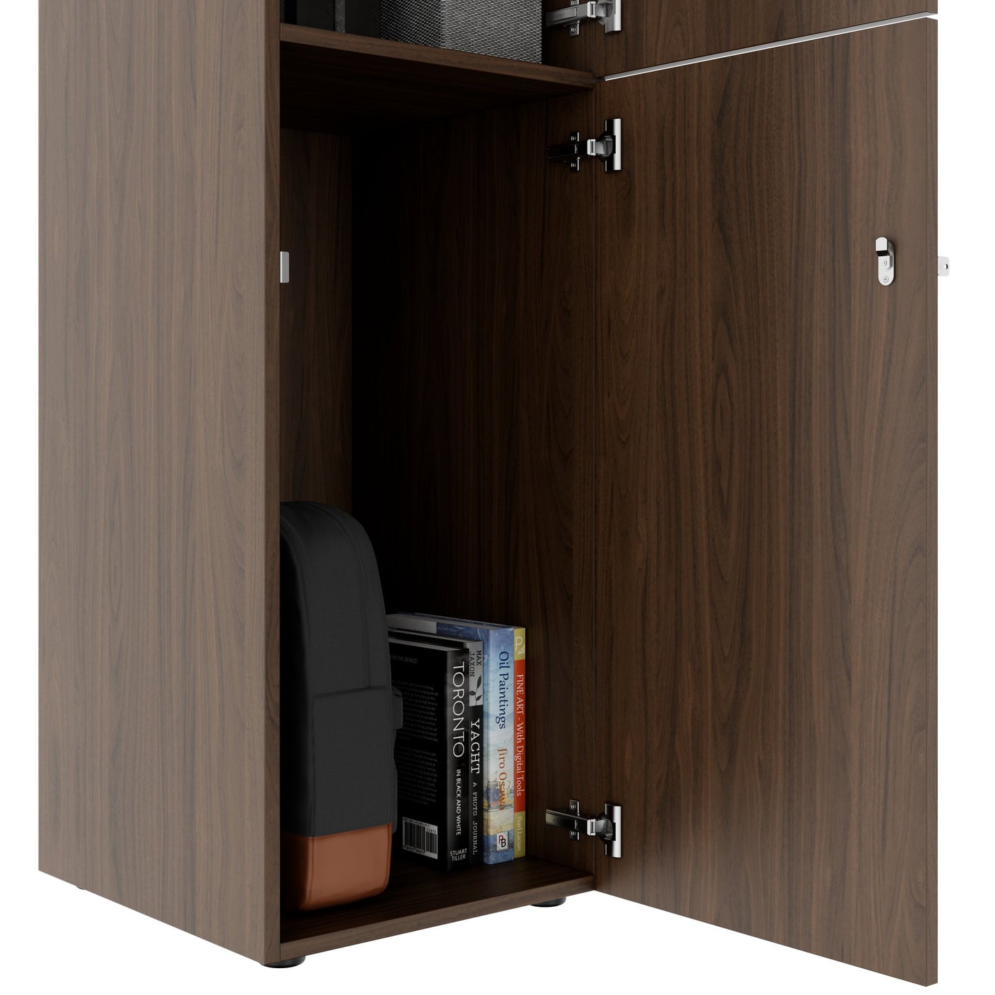 CHOICE Spind | 450 x 1370 mm, 2 oder 3 Schließfächer, Nussbaum