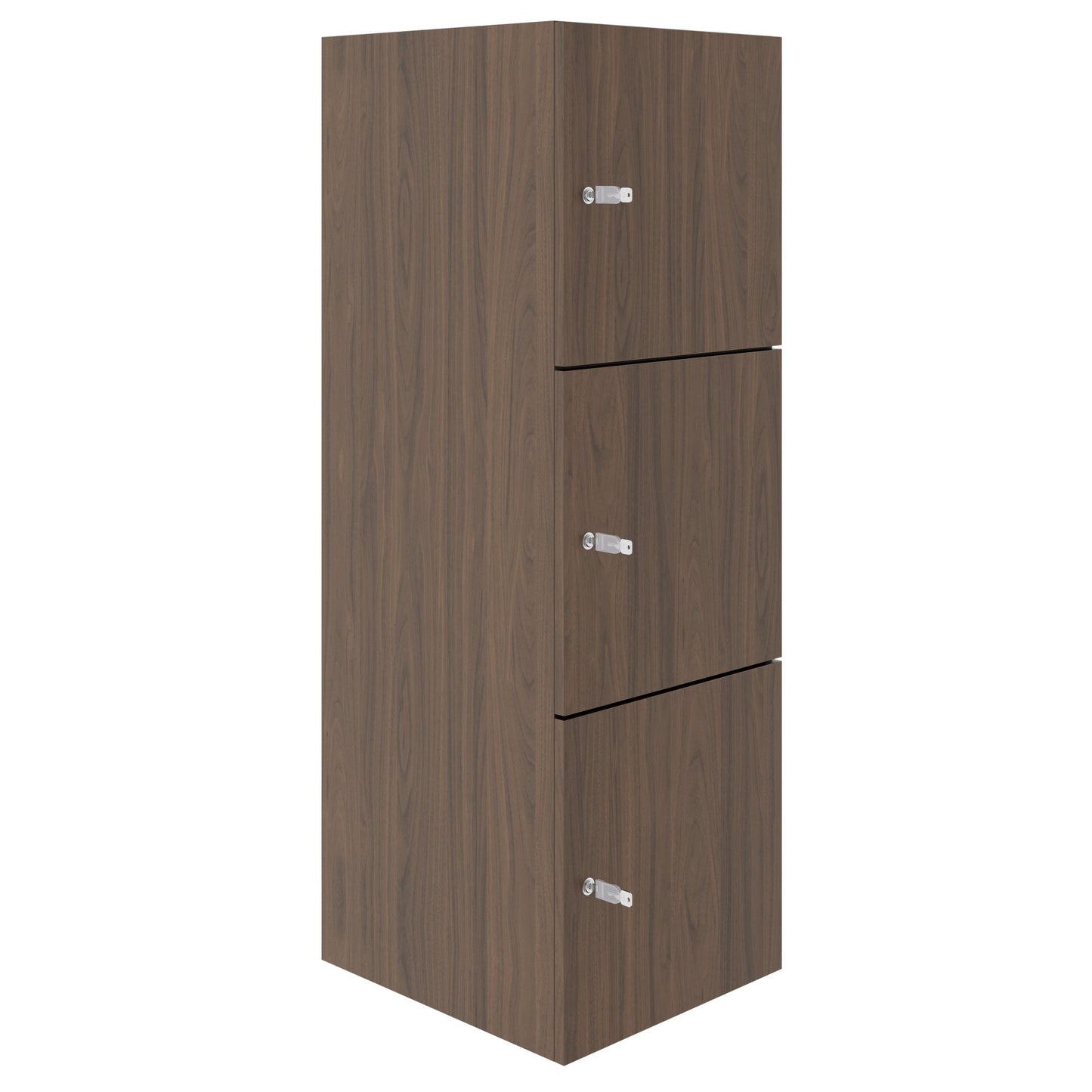 CHOICE Spind | 450 x 1370 mm, 2 oder 3 Schließfächer, Nussbaum