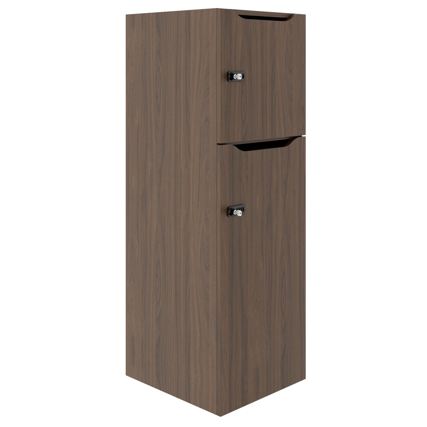 CHOICE Spind | 450 x 1370 mm, 2 oder 3 Schließfächer, Nussbaum