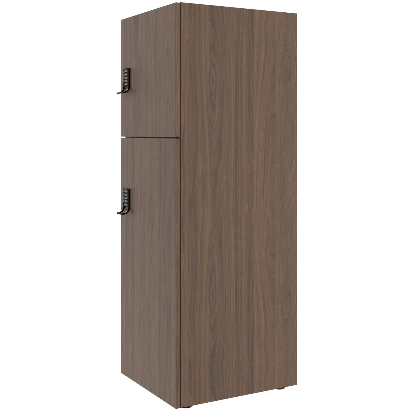 CHOICE Spind | 450 x 1370 mm, 2 oder 3 Schließfächer, Nussbaum