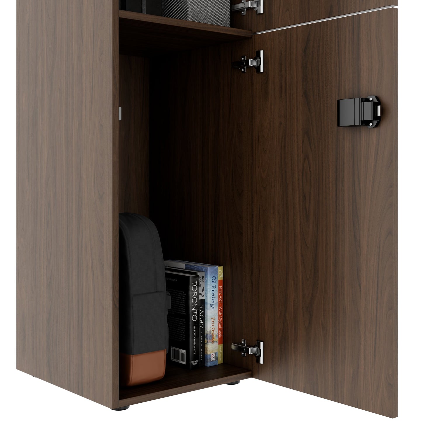 CHOICE Spind | 450 x 1370 mm, 2 oder 3 Schließfächer, Nussbaum