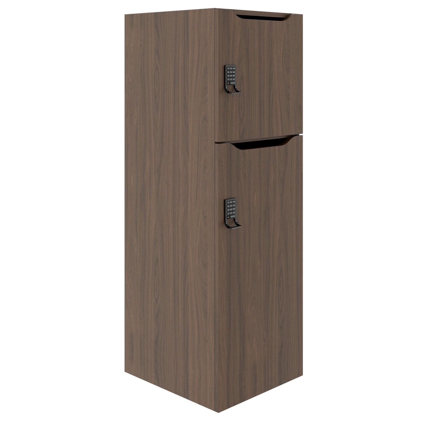 CHOICE Spind | 450 x 1370 mm, 2 oder 3 Schließfächer, Nussbaum