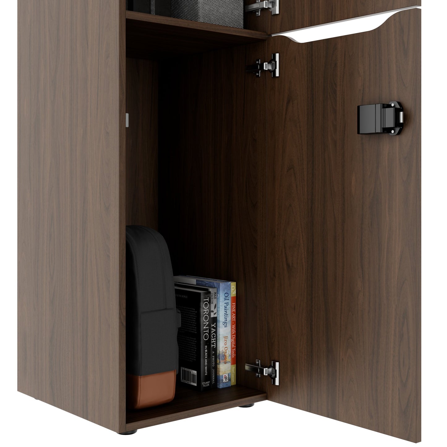 CHOICE Spind | 450 x 1370 mm, 2 oder 3 Schließfächer, Nussbaum