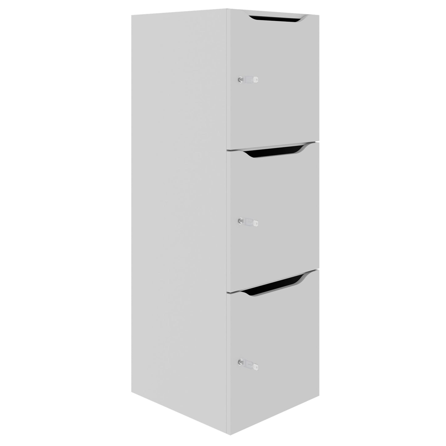 Armadietto CHOICE | 450 x 1370 mm, 2 o 3 scomparti, grigio perla