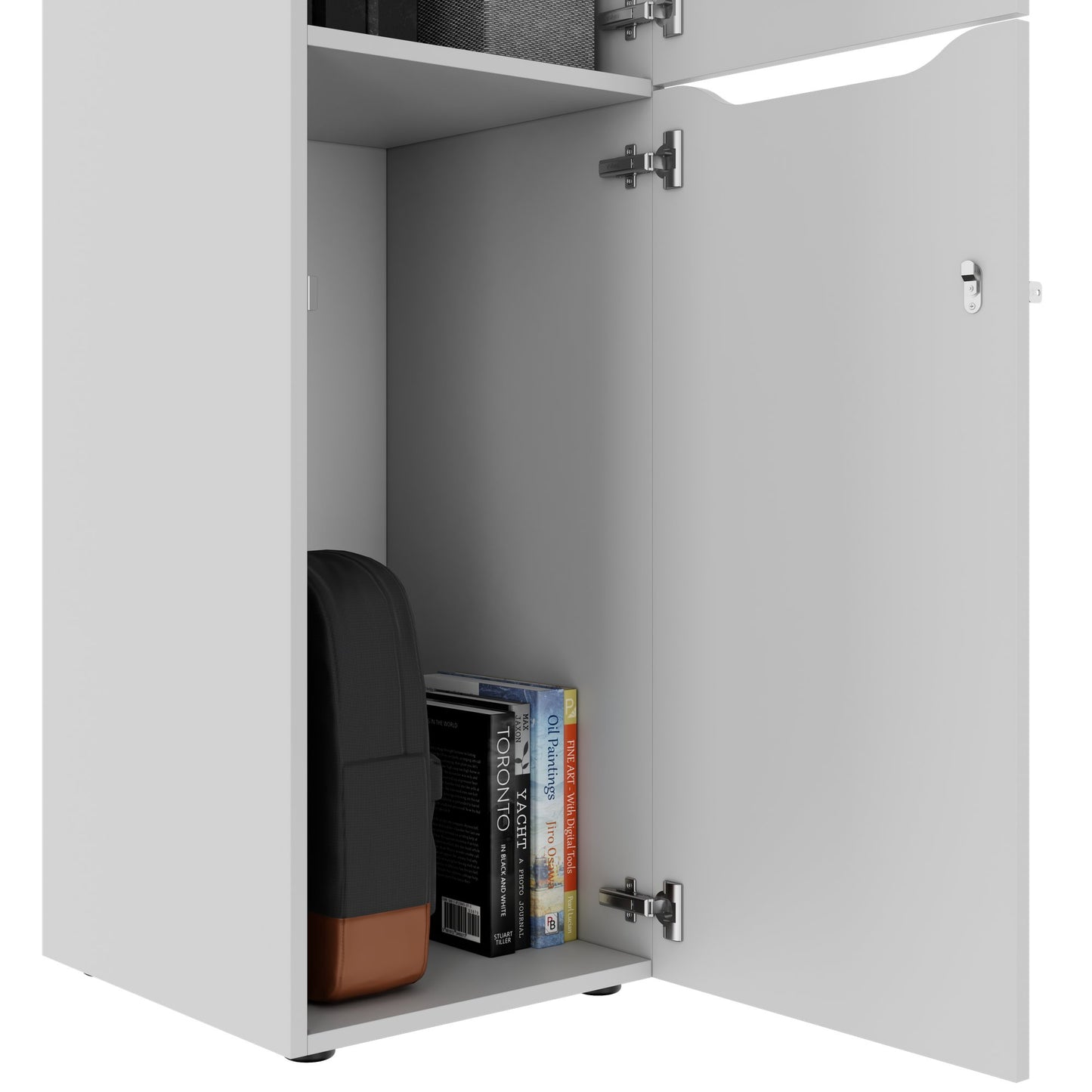 Armadietto CHOICE | 450 x 1370 mm, 2 o 3 scomparti, grigio perla