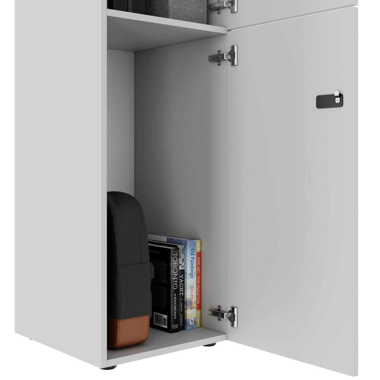 Armadietto CHOICE | 450 x 1370 mm, 2 o 3 scomparti, grigio perla