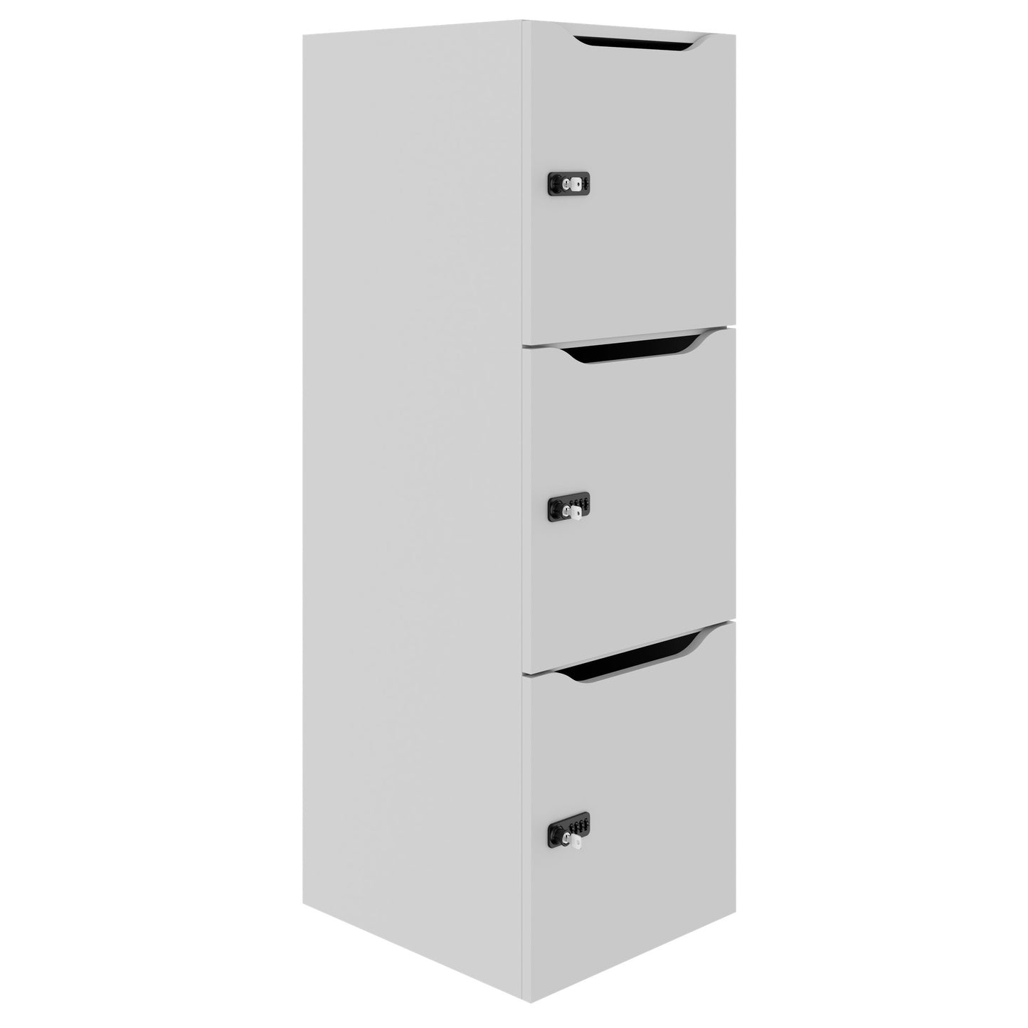 Armadietto CHOICE | 450 x 1370 mm, 2 o 3 scomparti, grigio perla