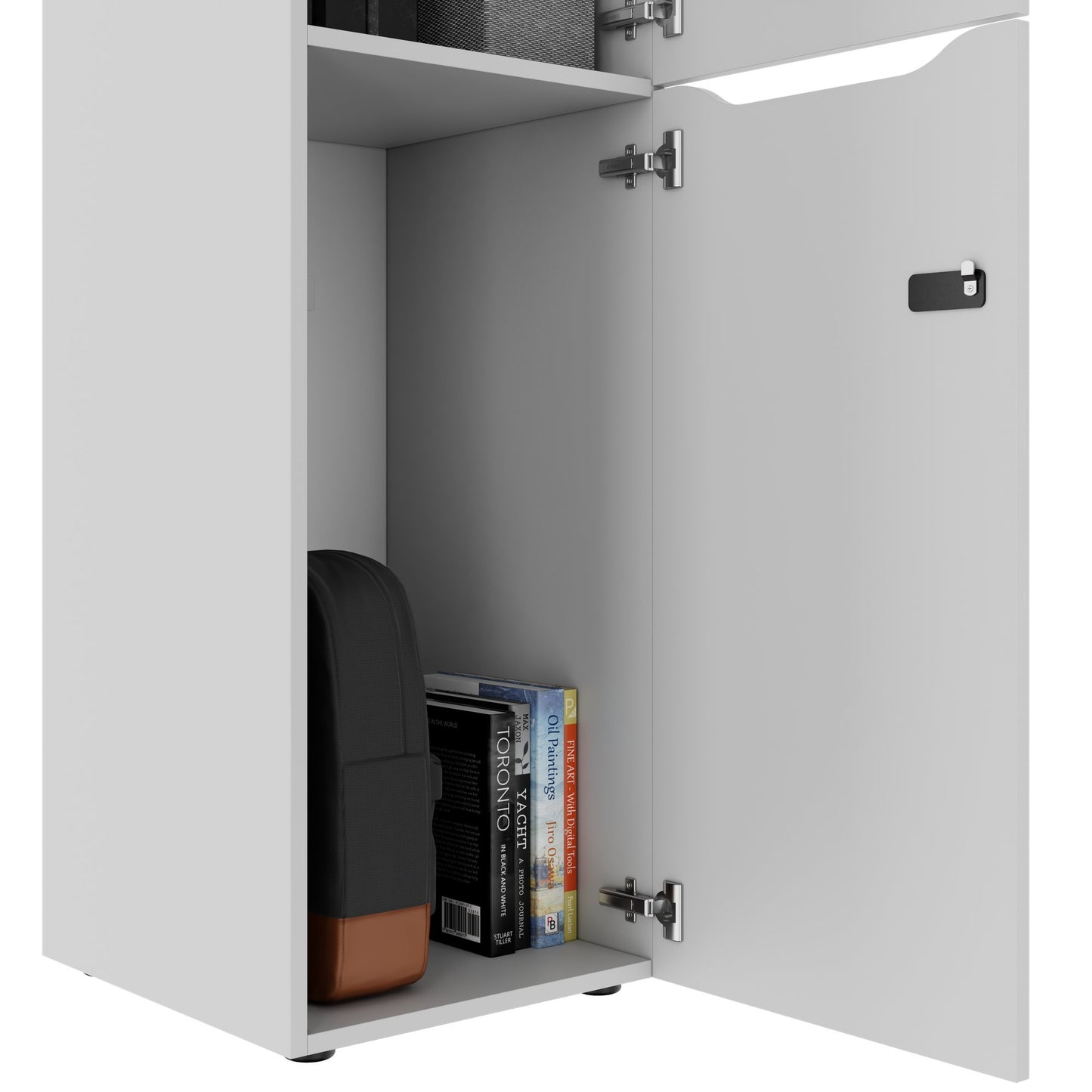 Armadietto CHOICE | 450 x 1370 mm, 2 o 3 scomparti, grigio perla