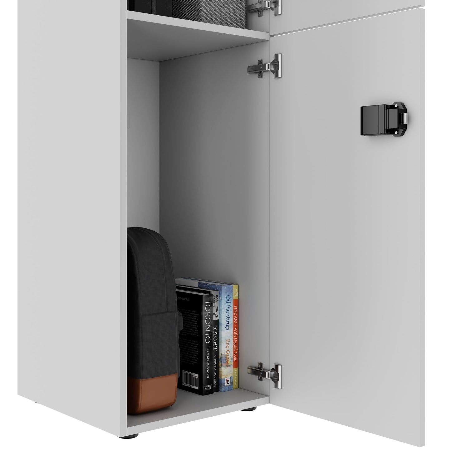 Armadietto CHOICE | 450 x 1370 mm, 2 o 3 scomparti, grigio perla