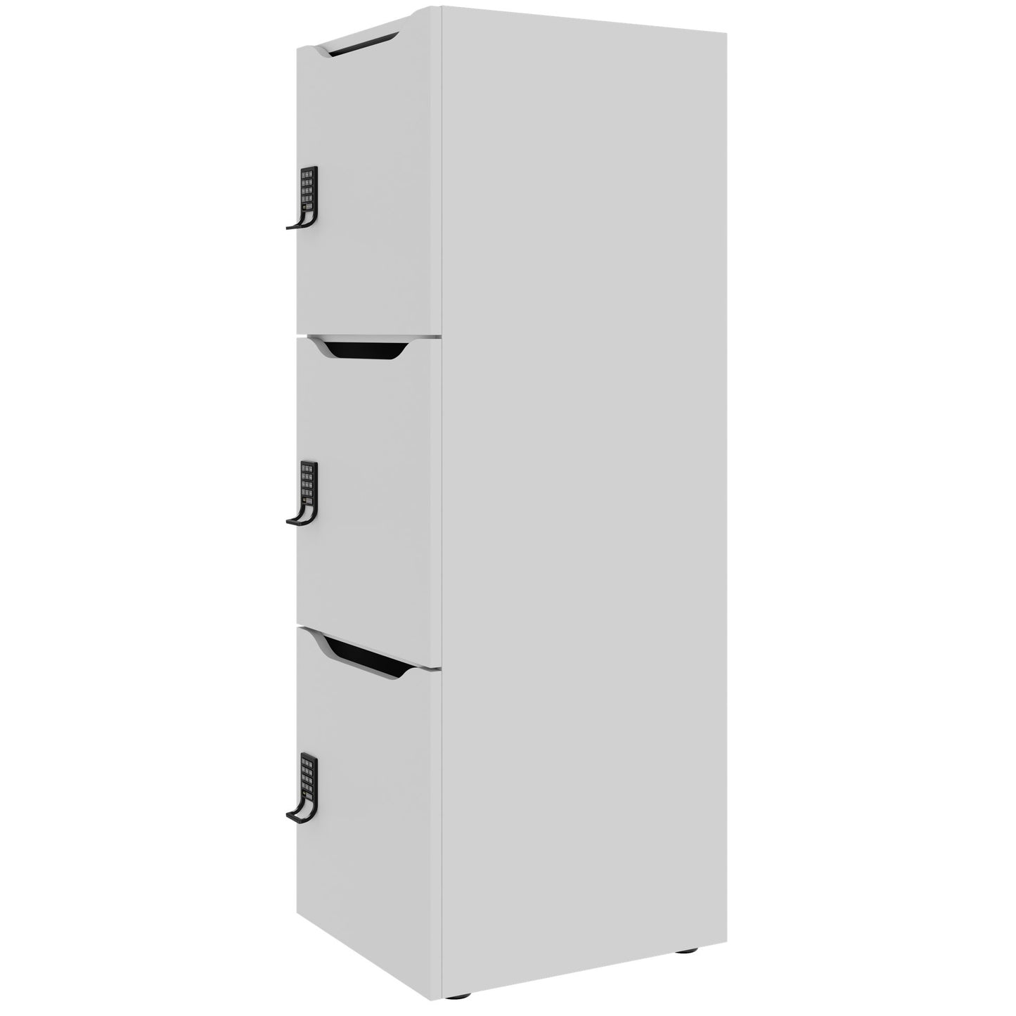 Armadietto CHOICE | 450 x 1370 mm, 2 o 3 scomparti, grigio perla