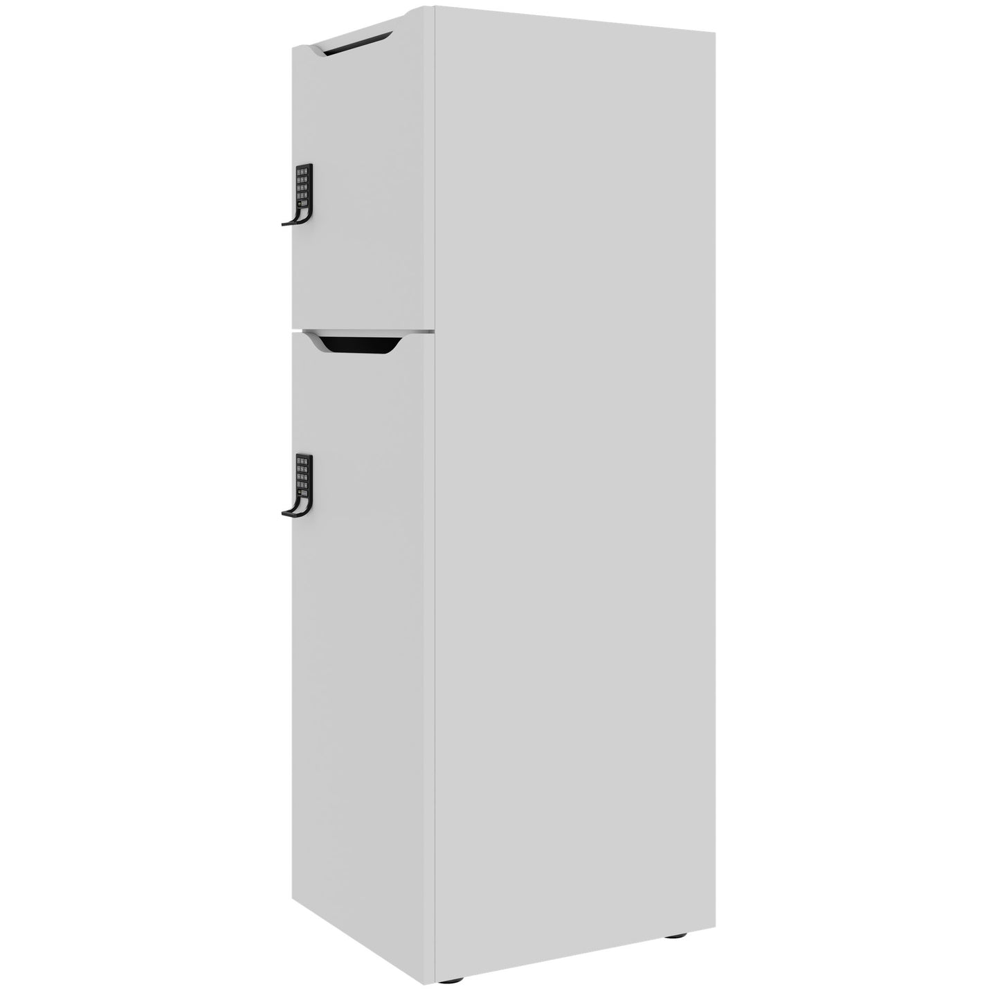 Armadietto CHOICE | 450 x 1370 mm, 2 o 3 scomparti, grigio perla