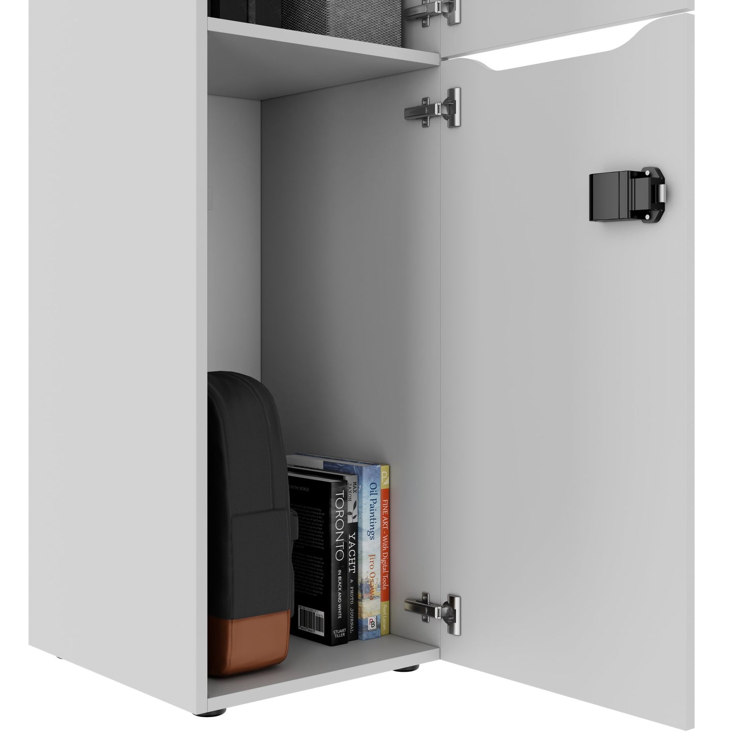 Armadietto CHOICE | 450 x 1370 mm, 2 o 3 scomparti, grigio perla