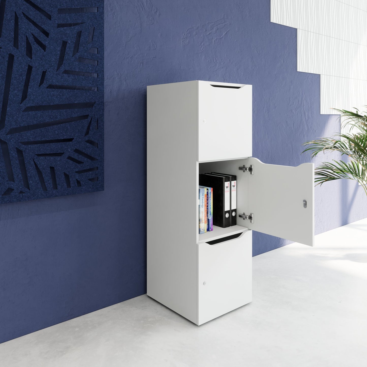 Armadietto CHOICE | 450 x 1370 mm, 2 o 3 scomparti, grigio perla