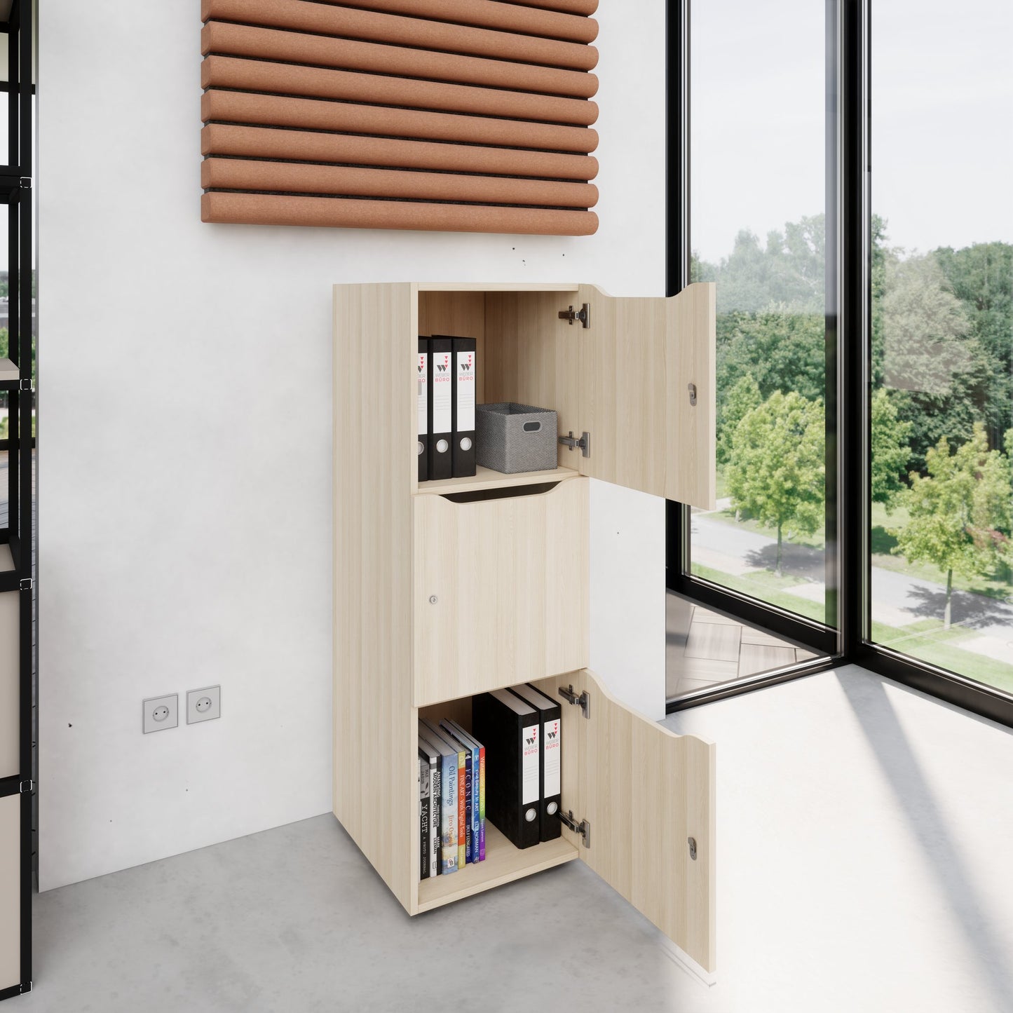 CHOICE Spind | 450 x 1370 mm, 2 oder 3 Schließfächer, Sandesche