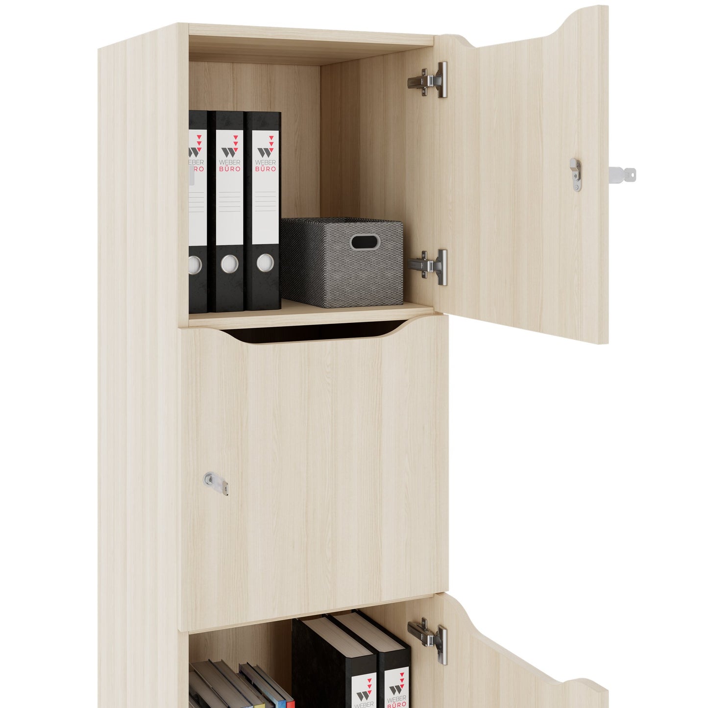 CHOICE Spind | 450 x 1370 mm, 2 oder 3 Schließfächer, Sandesche