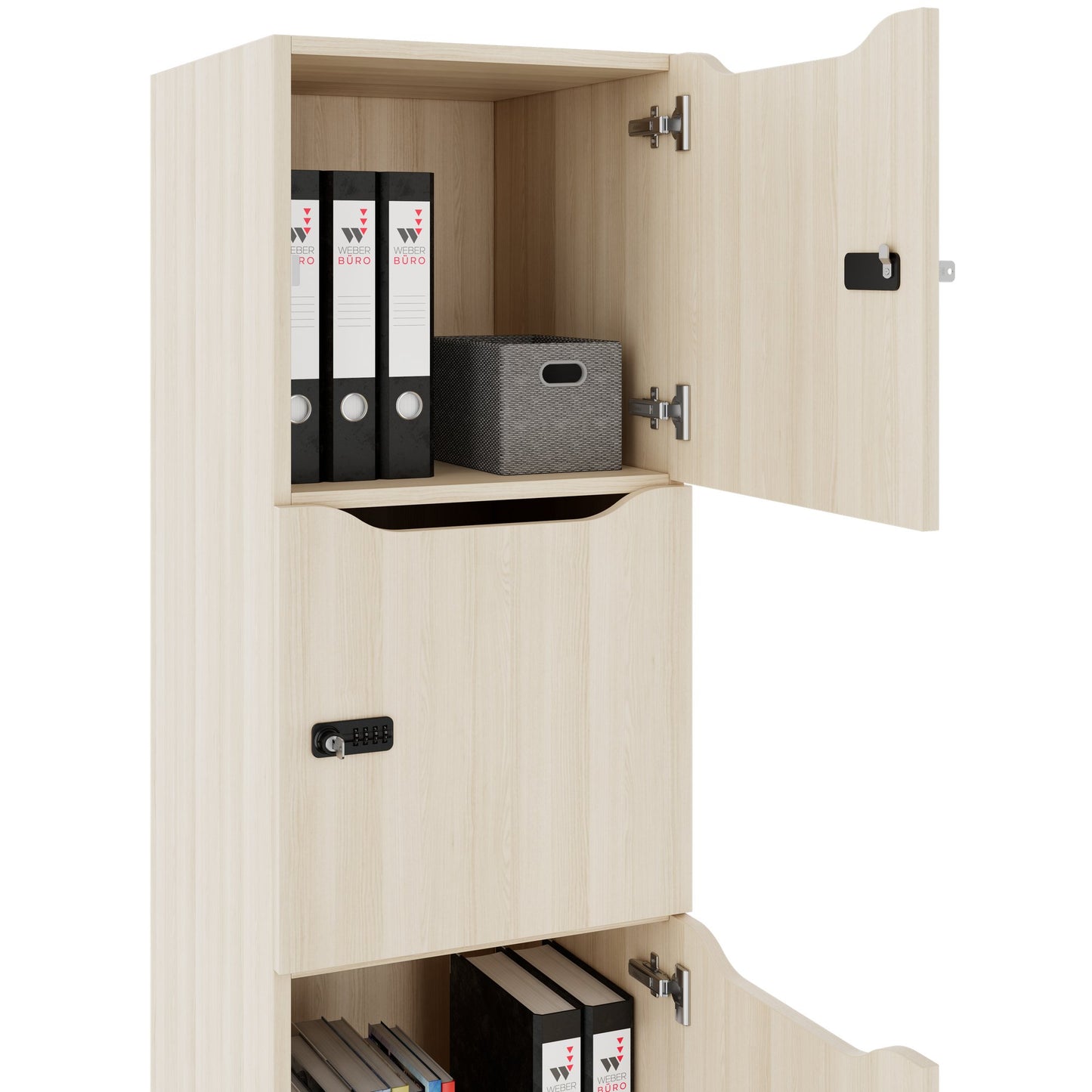 CHOICE Spind | 450 x 1370 mm, 2 oder 3 Schließfächer, Sandesche