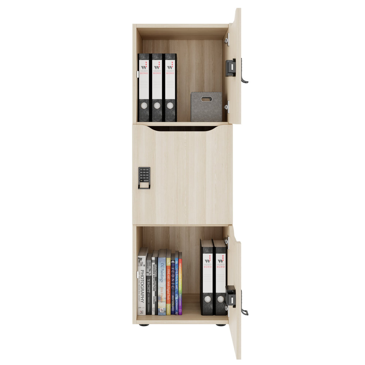 Armadietto CHOICE | 450 x 1370 mm, 2 o 3 scomparti, frassino sabbiato - 2 Lightbox Main Image