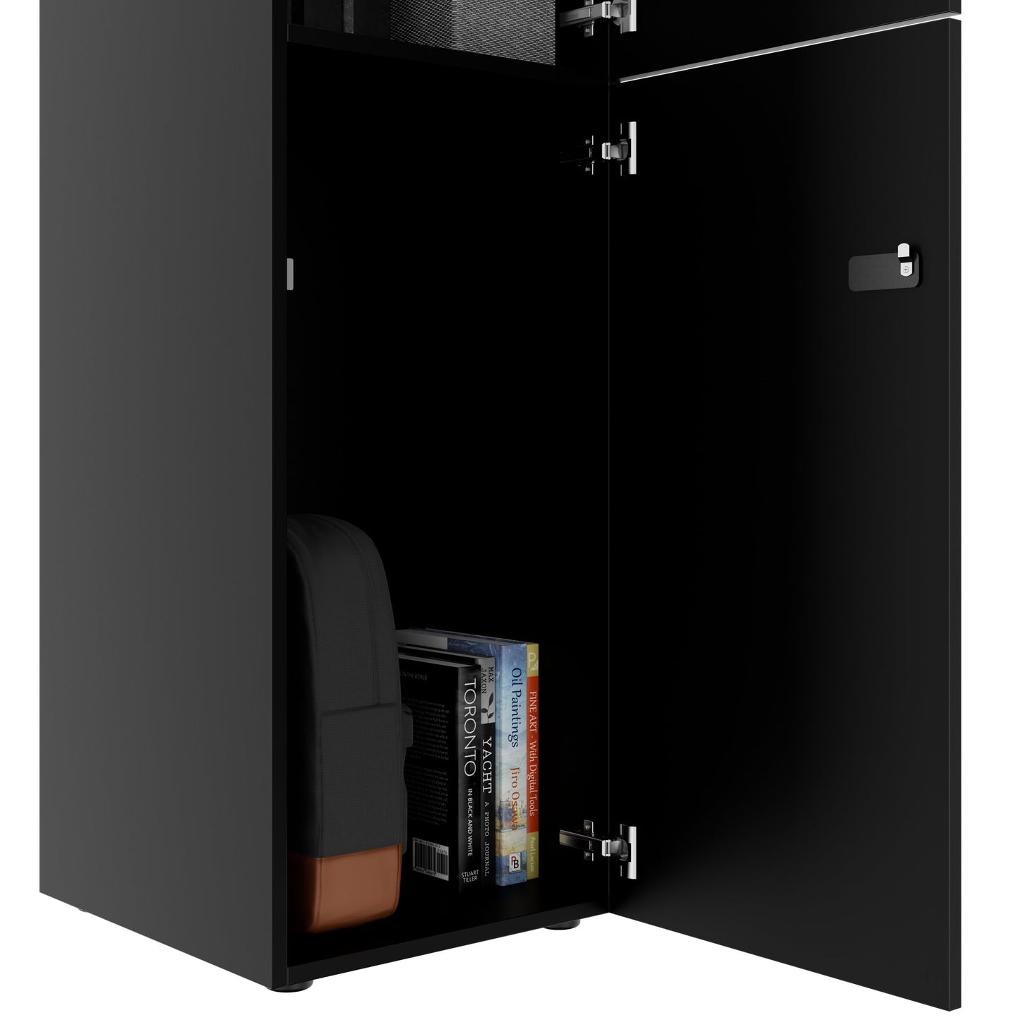 CHOICE Spind | 450 x 1370 mm, 2 oder 3 Schließfächer, Schwarz