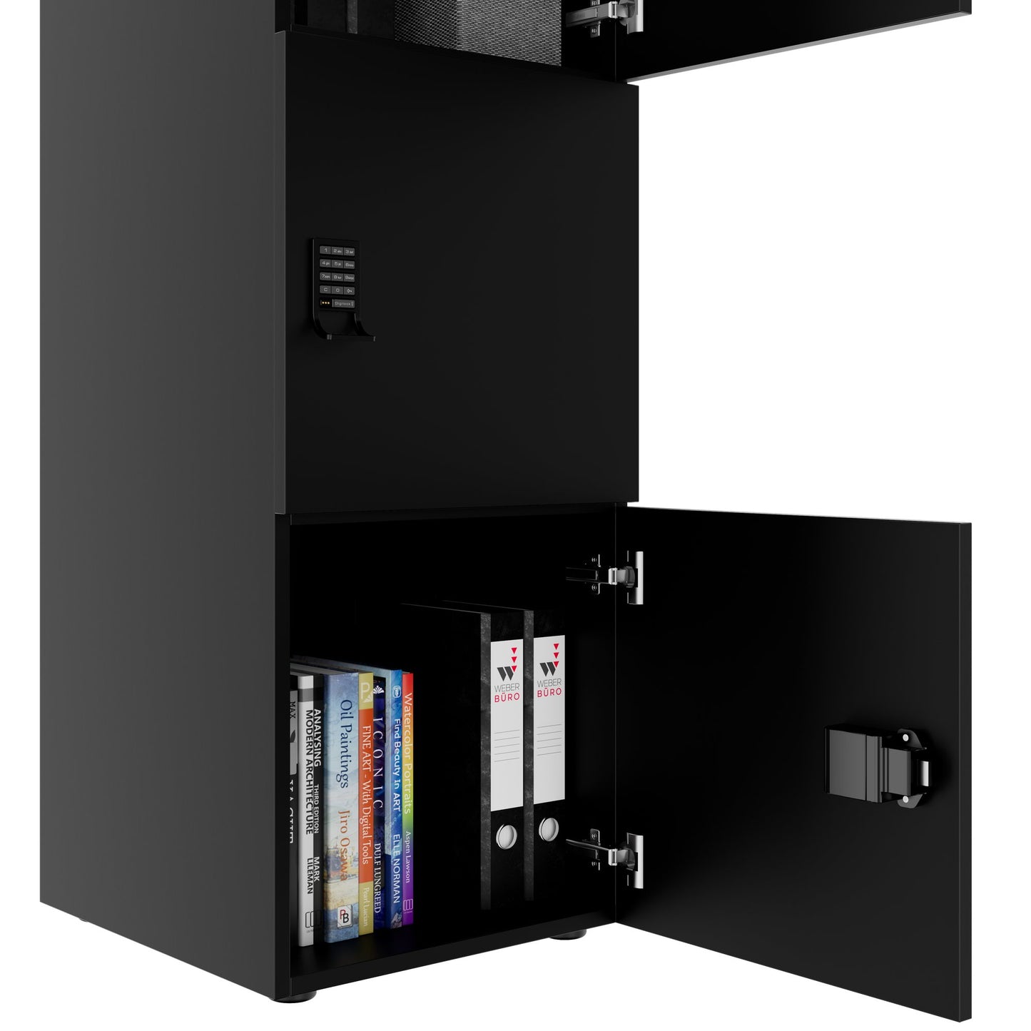 CHOICE Spind | 450 x 1370 mm, 2 oder 3 Schließfächer, Schwarz