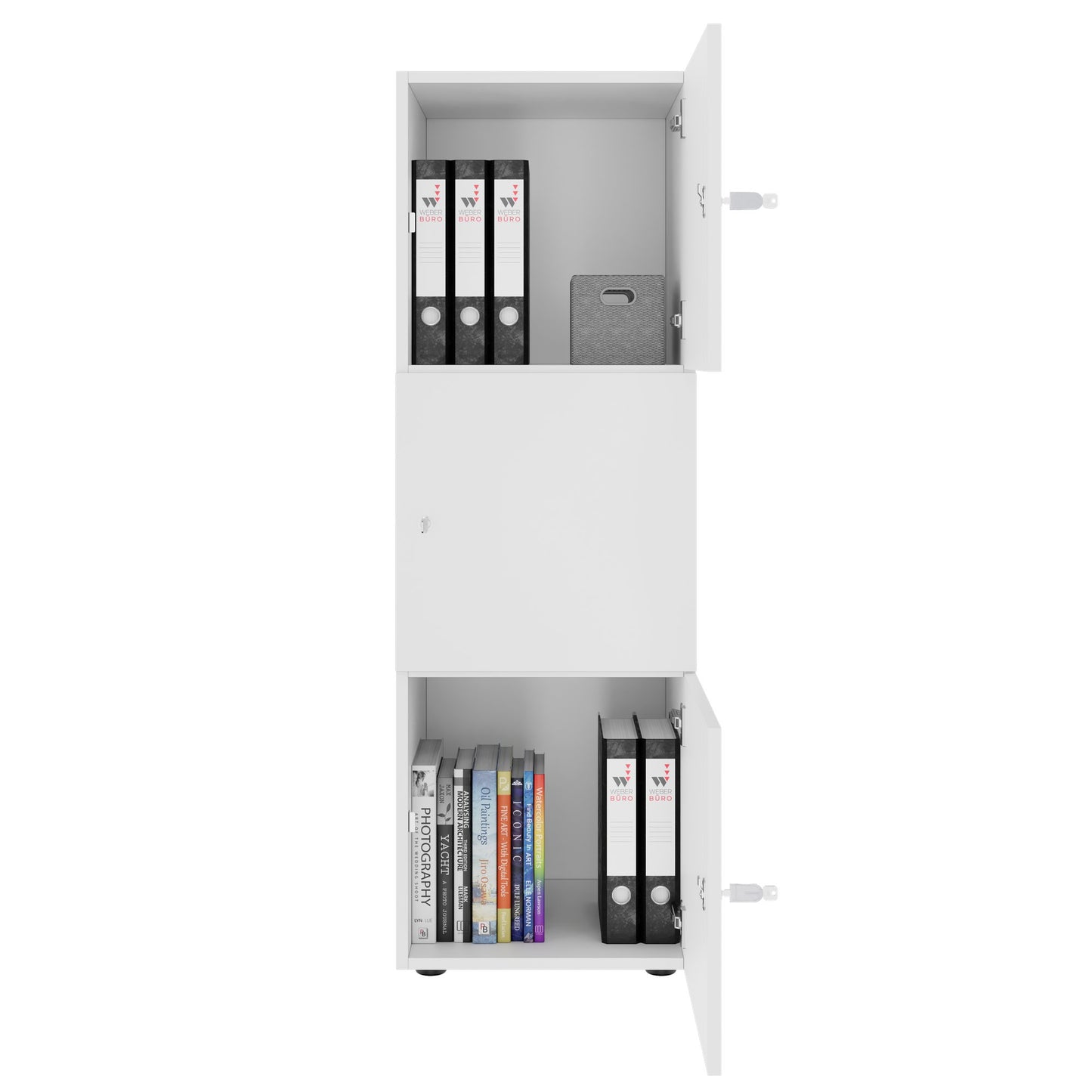 CHOICE Locker | 450 x 1370 mm, 2 or 3 lockers, white