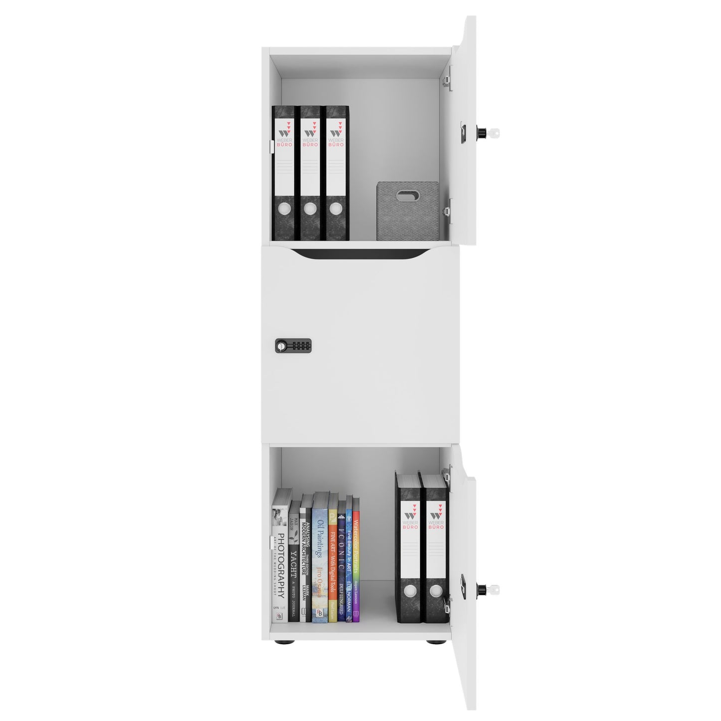 CHOICE Locker | 450 x 1370 mm, 2 or 3 lockers, white