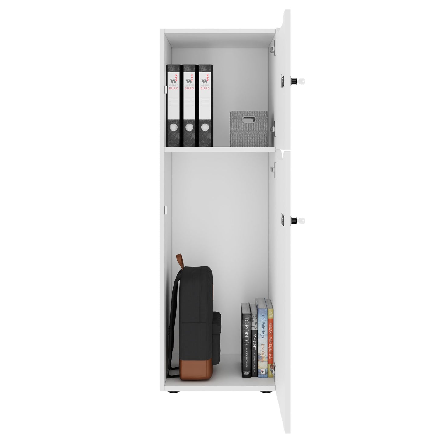 CHOICE Locker | 450 x 1370 mm, 2 or 3 lockers, white