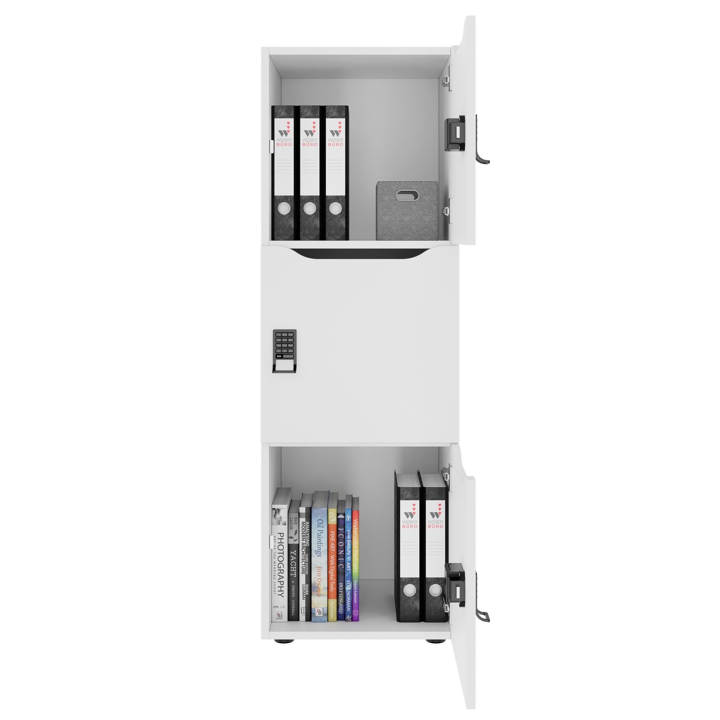 CHOICE Locker | 450 x 1370 mm, 2 or 3 lockers, white