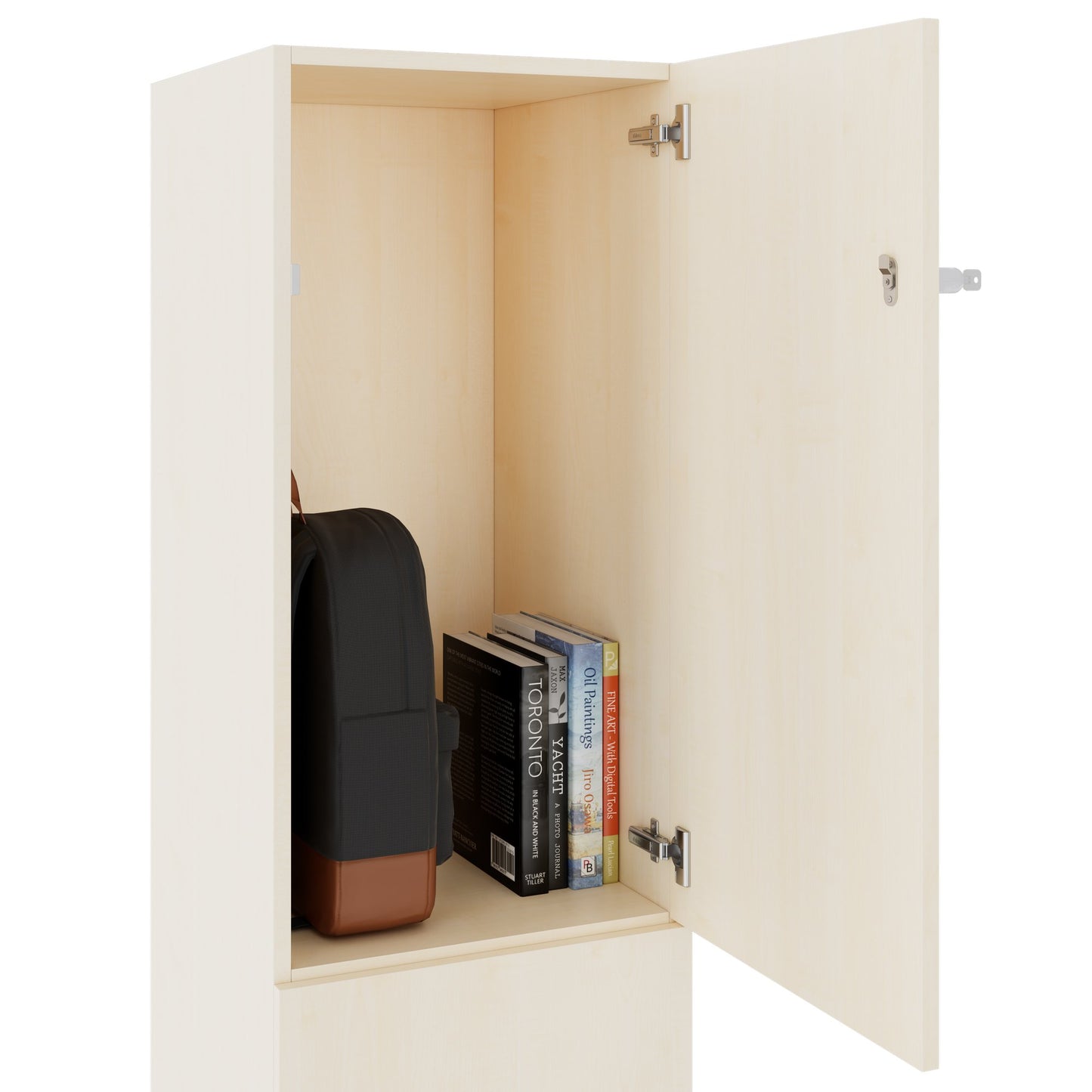 CHOICE Spind | 450 x 1820 mm, 2 große oder 4 kleine Schließfächer, Ahorn