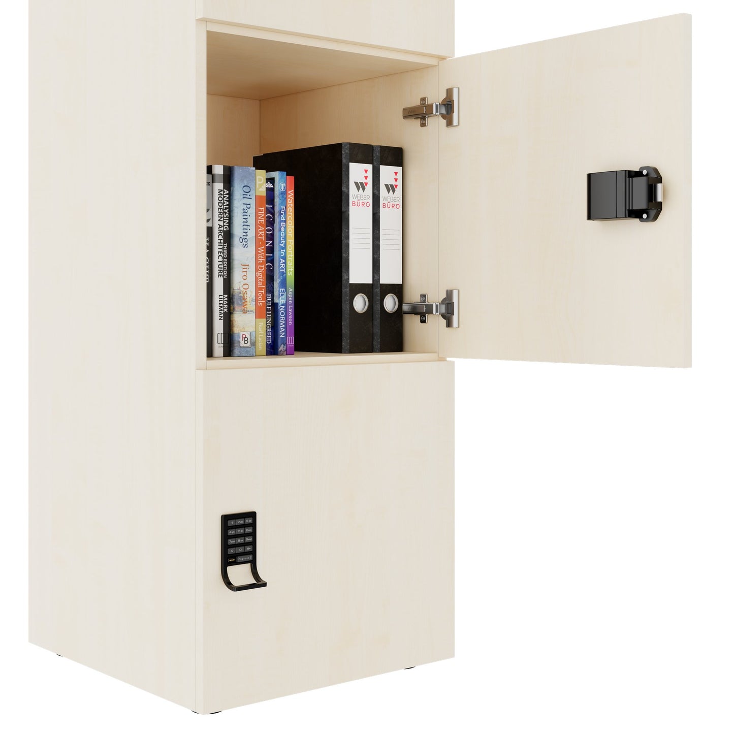 CHOICE Spind | 450 x 1820 mm, 2 große oder 4 kleine Schließfächer, Ahorn