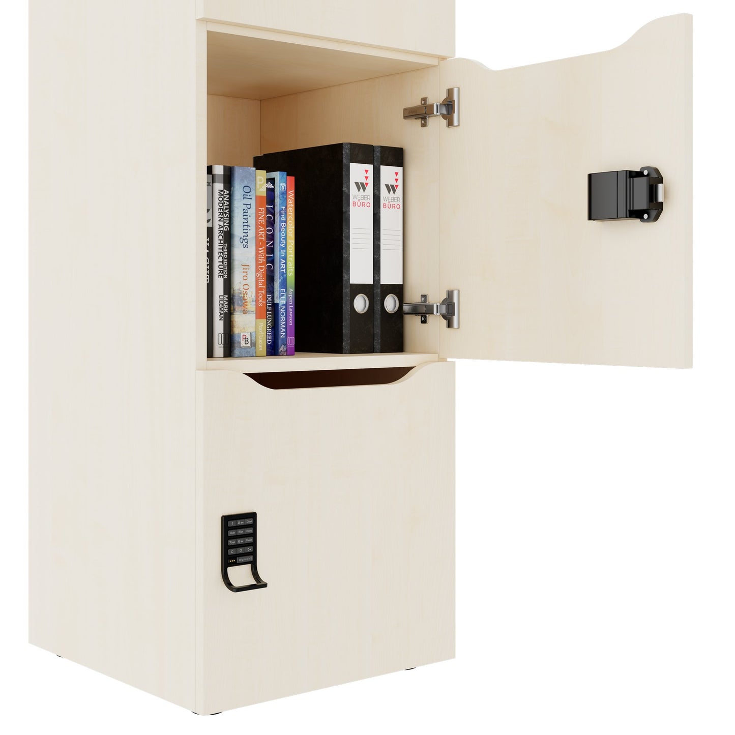 CHOICE Spind | 450 x 1820 mm, 2 große oder 4 kleine Schließfächer, Ahorn