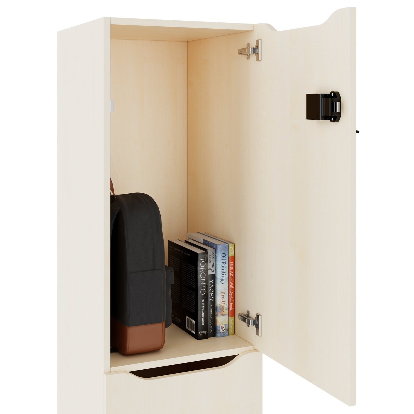 CHOICE Spind | 450 x 1820 mm, 2 große oder 4 kleine Schließfächer, Ahorn