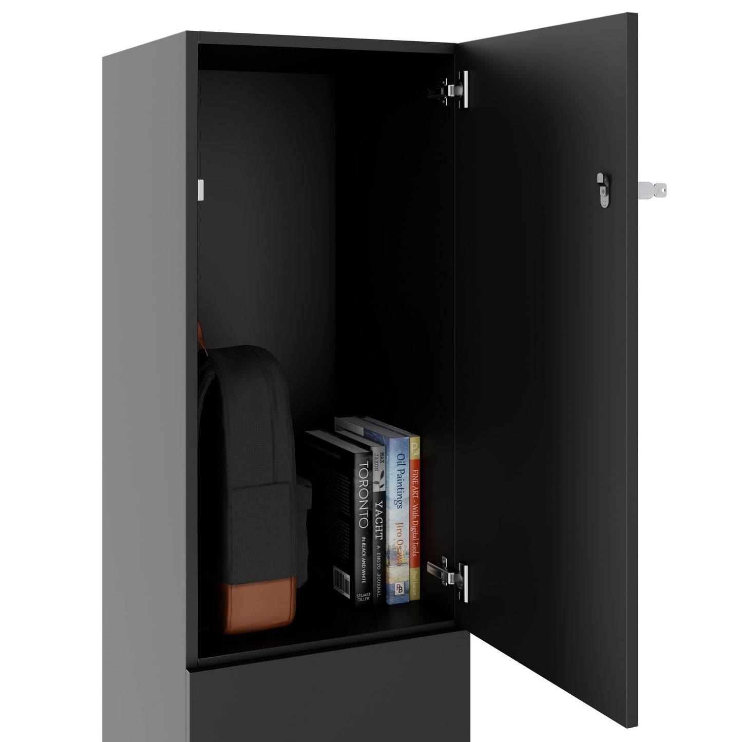 CHOICE Spind | 450 x 1820 mm, 2 große oder 4 kleine Schließfächer, Anthrazit