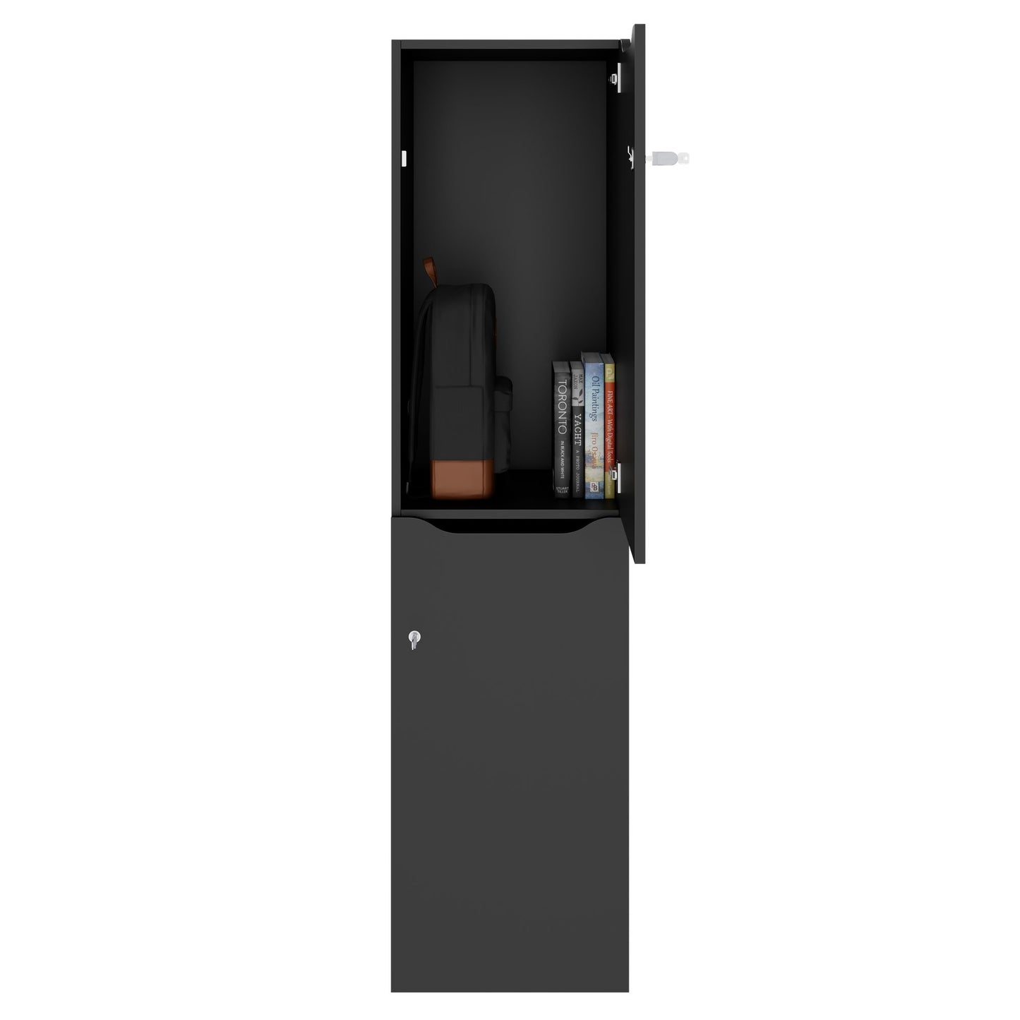 CHOICE Spind | 450 x 1820 mm, 2 große oder 4 kleine Schließfächer, Anthrazit