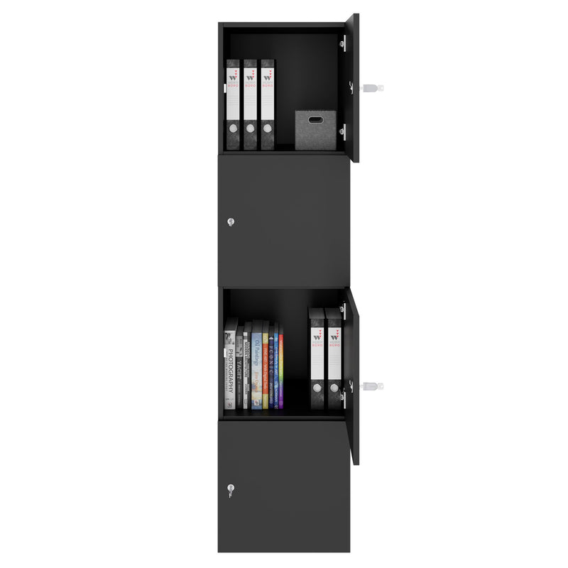 CHOICE locker | 450 x 1820 mm, 2 large or 4 small lockers, anthracite - 2 Main Image