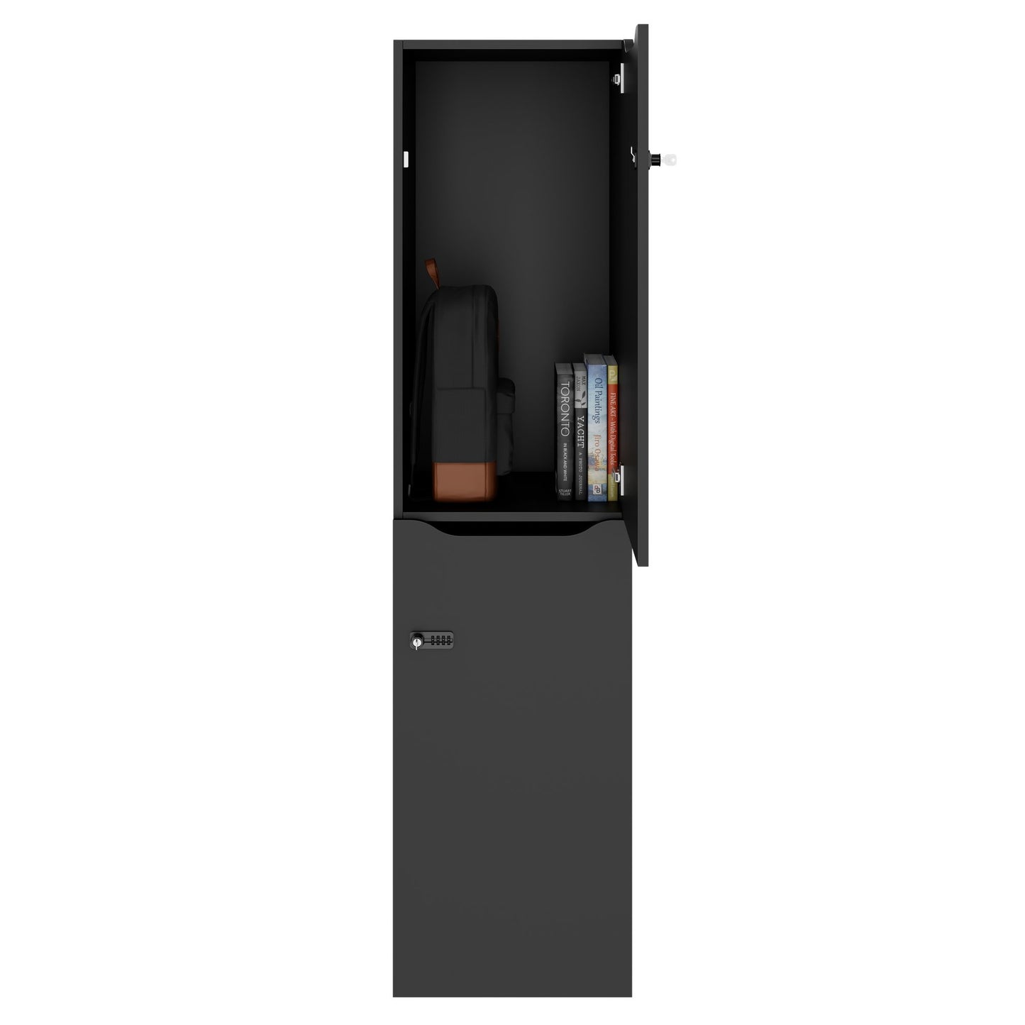 CHOICE Spind | 450 x 1820 mm, 2 große oder 4 kleine Schließfächer, Anthrazit