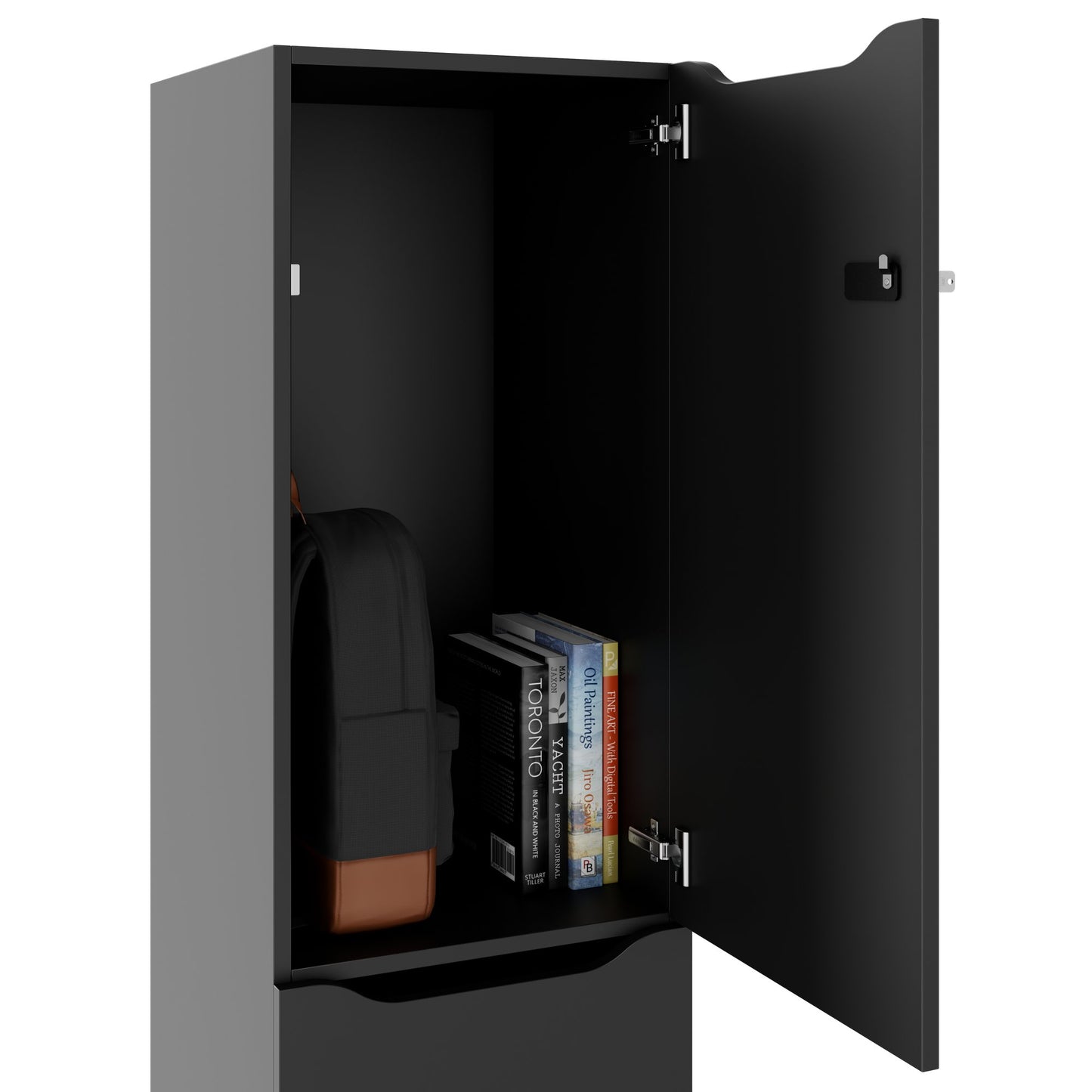 CHOICE Spind | 450 x 1820 mm, 2 große oder 4 kleine Schließfächer, Anthrazit