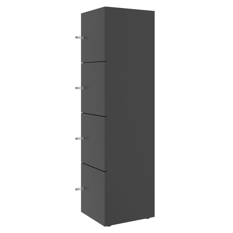 CHOICE locker | 450 x 1820 mm, 2 large or 4 small lockers, anthracite - 3 Main Image