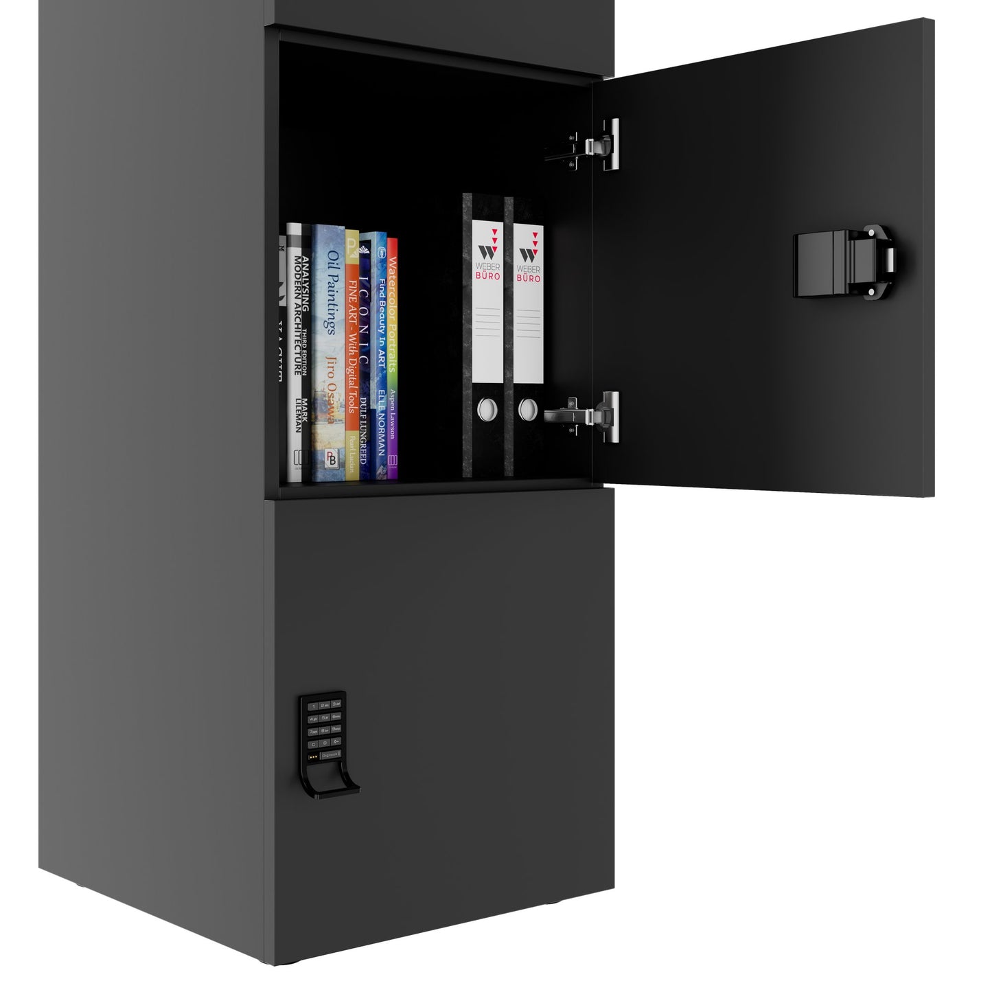 CHOICE Spind | 450 x 1820 mm, 2 große oder 4 kleine Schließfächer, Anthrazit