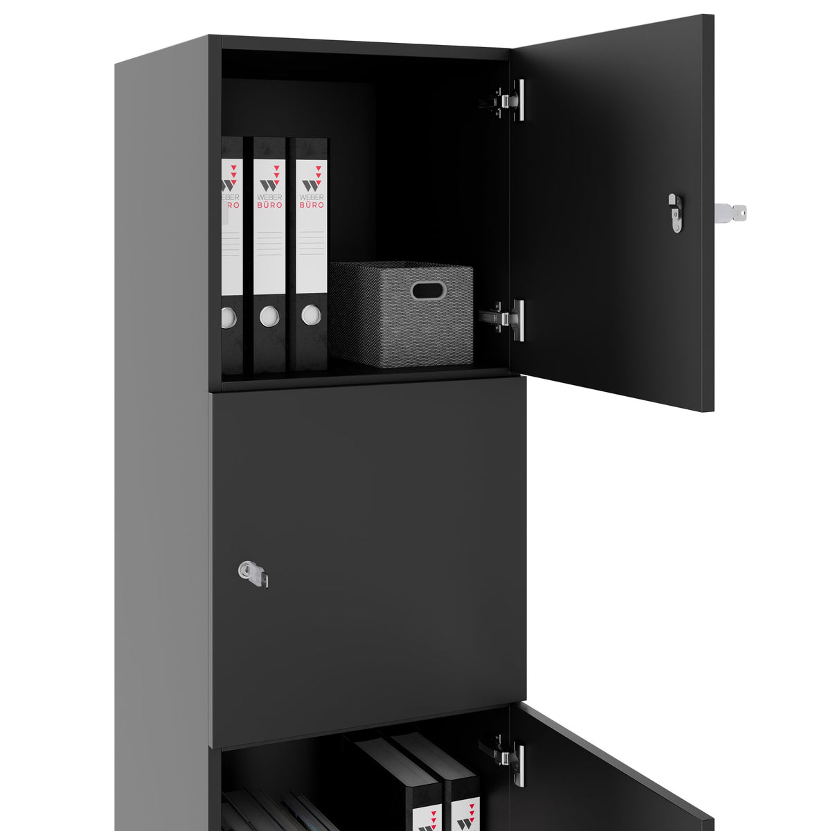 CHOICE locker | 450 x 1820 mm, 2 large or 4 small lockers, anthracite - 4 Lightbox Main Image