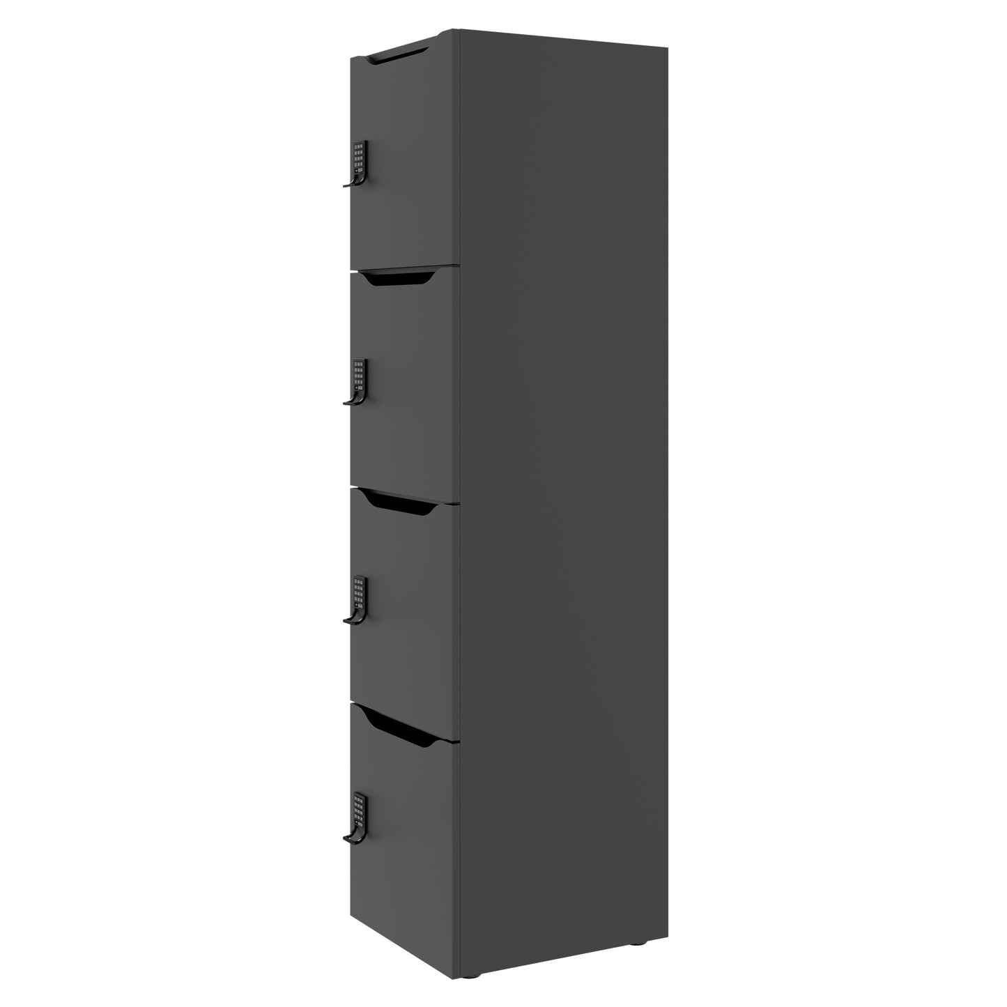 CHOICE Spind | 450 x 1820 mm, 2 große oder 4 kleine Schließfächer, Anthrazit