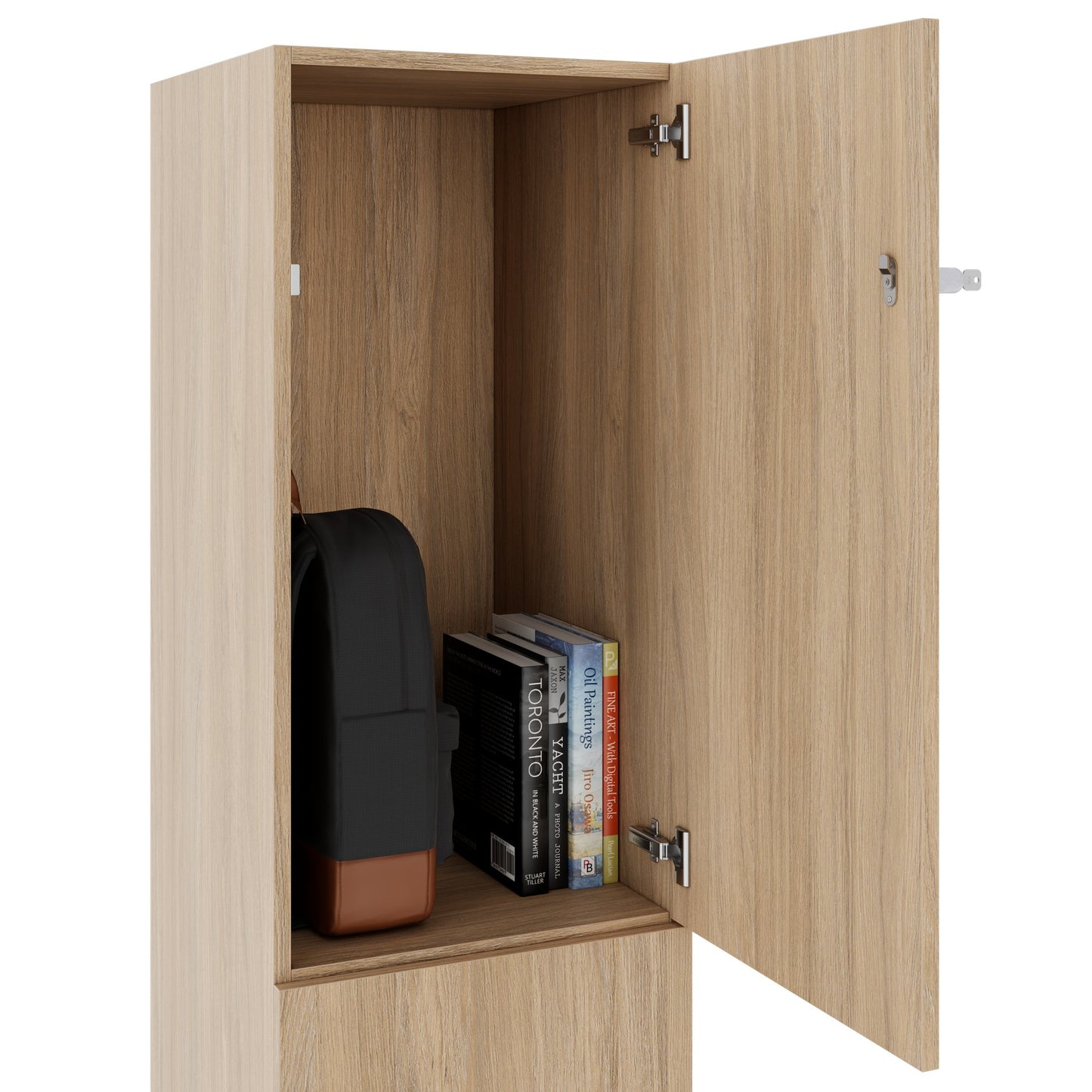 CHOICE Spind | 450 x 1820 mm, 2 große oder 4 kleine Schließfächer, Bernsteineiche