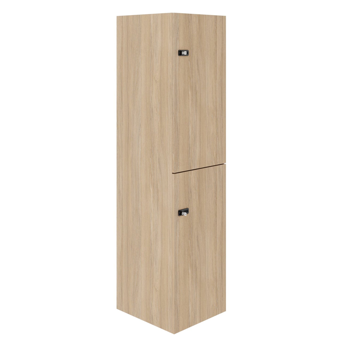 CHOICE Spind | 450 x 1820 mm, 2 große oder 4 kleine Schließfächer, Bernsteineiche