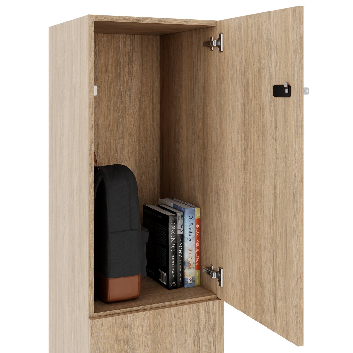 CHOICE Spind | 450 x 1820 mm, 2 große oder 4 kleine Schließfächer, Bernsteineiche